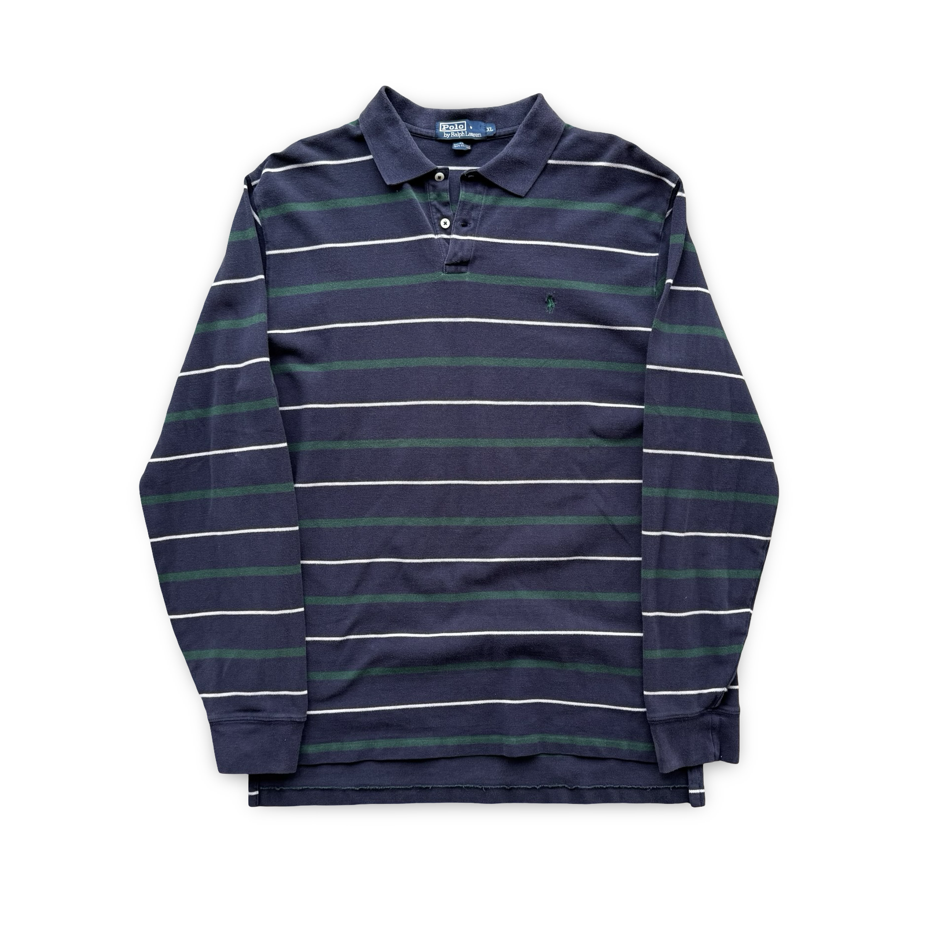 Vintage Striped Ralph Lauren Long Sleeve Polo (XL)