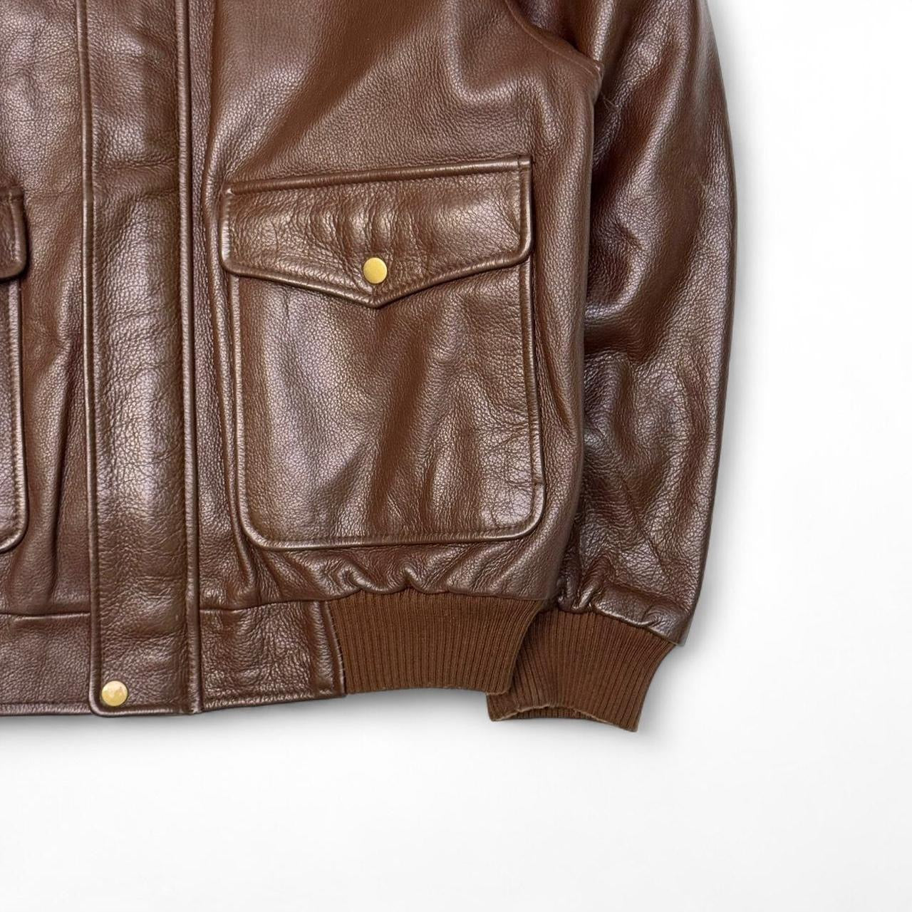 Vintage Guide Gear Leather Bomber Jacket (L)