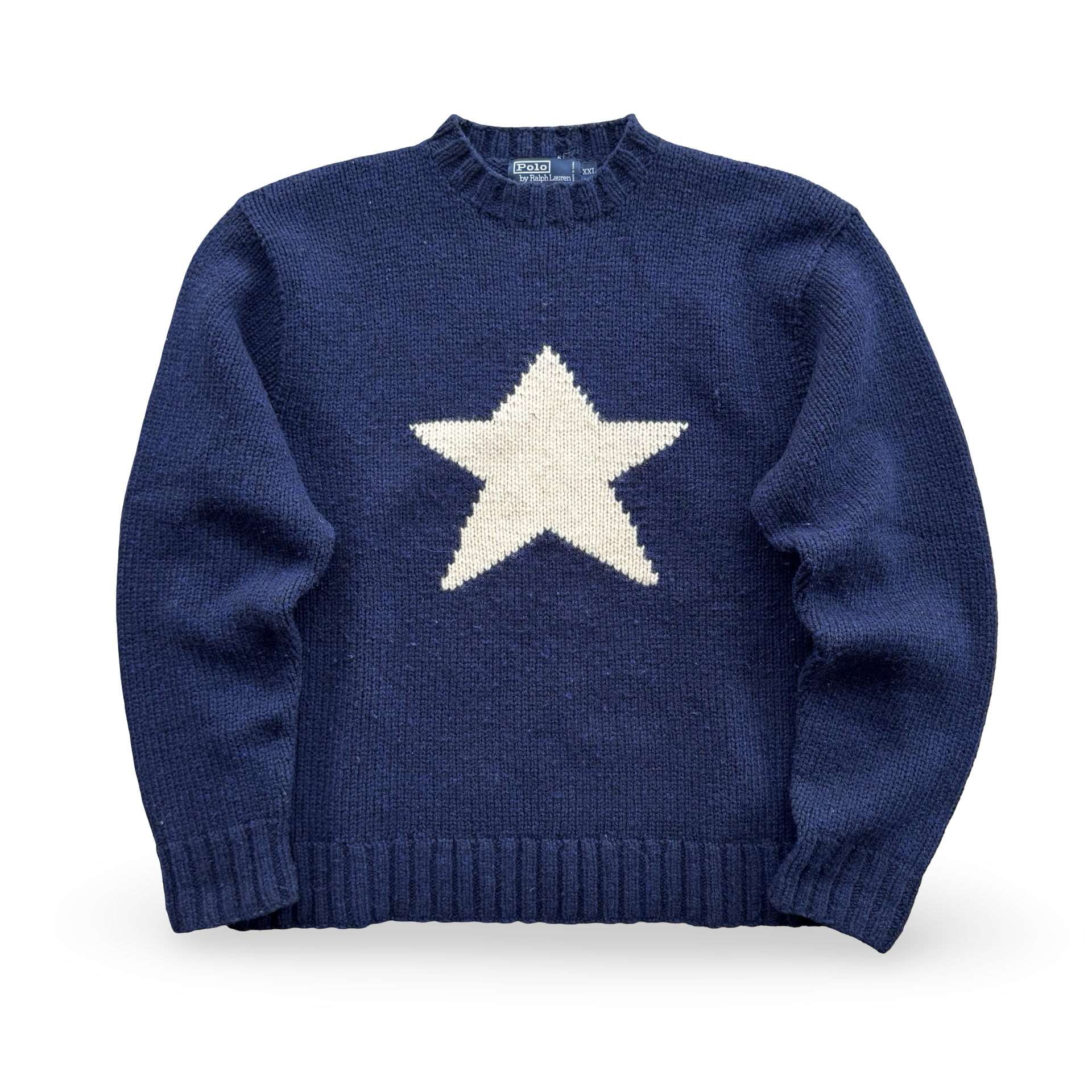 Vintage Ralph Lauren Hand Knit Star Sweater (XXL)