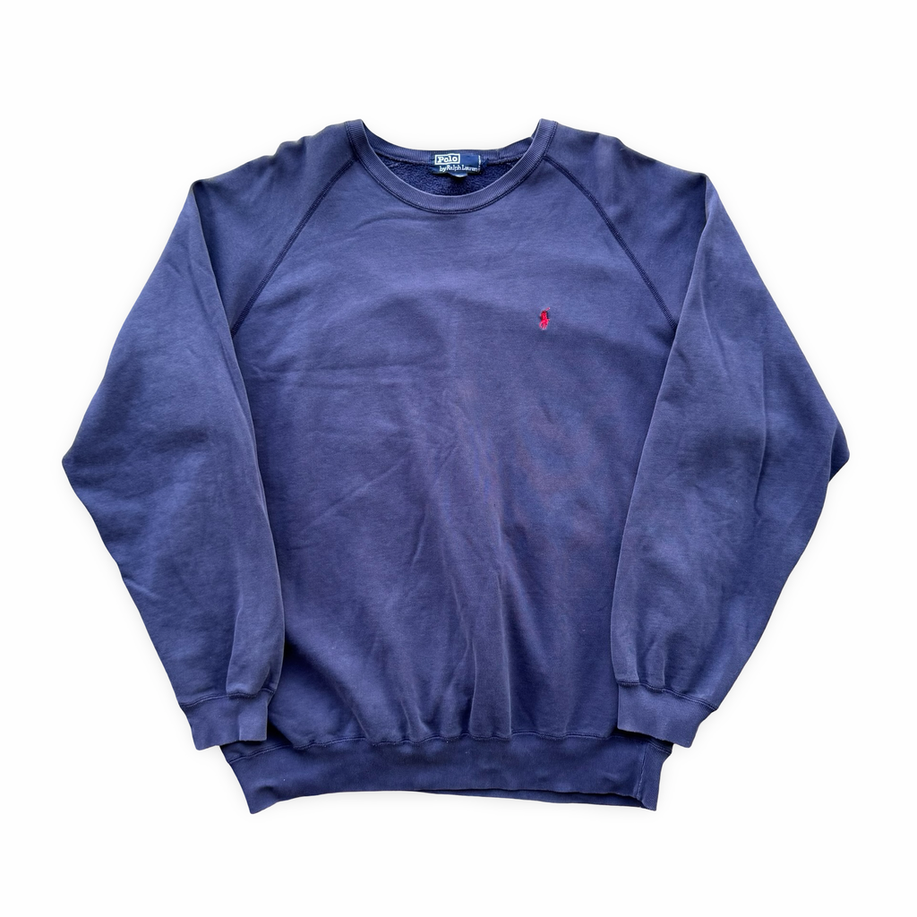 Vintage Navy Ralph Lauren Raglan Crewneck (XL)