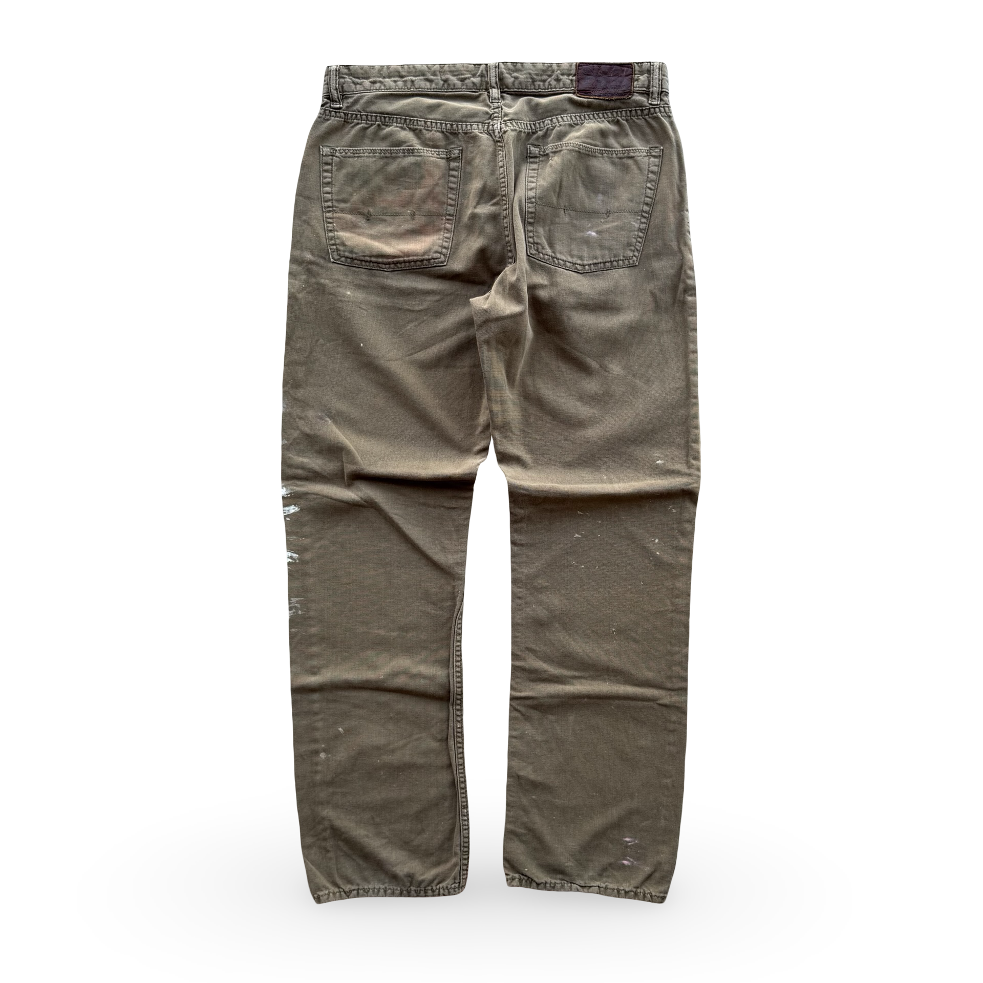 Vintage Khaki Ralph Lauren Painted Trousers (34x32)