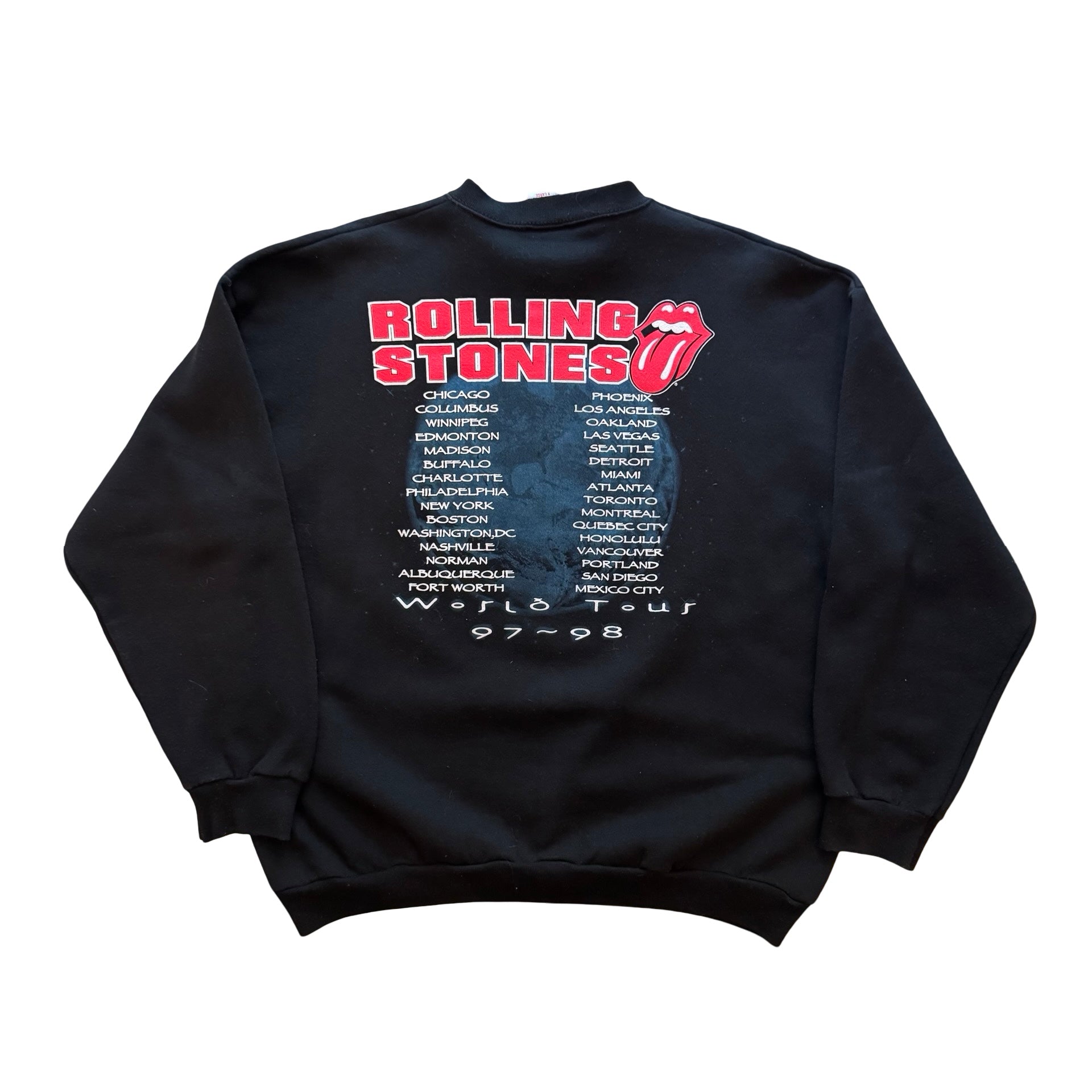 1997 Rolling Stones World Tour Crewneck Sweatshirt (XL)