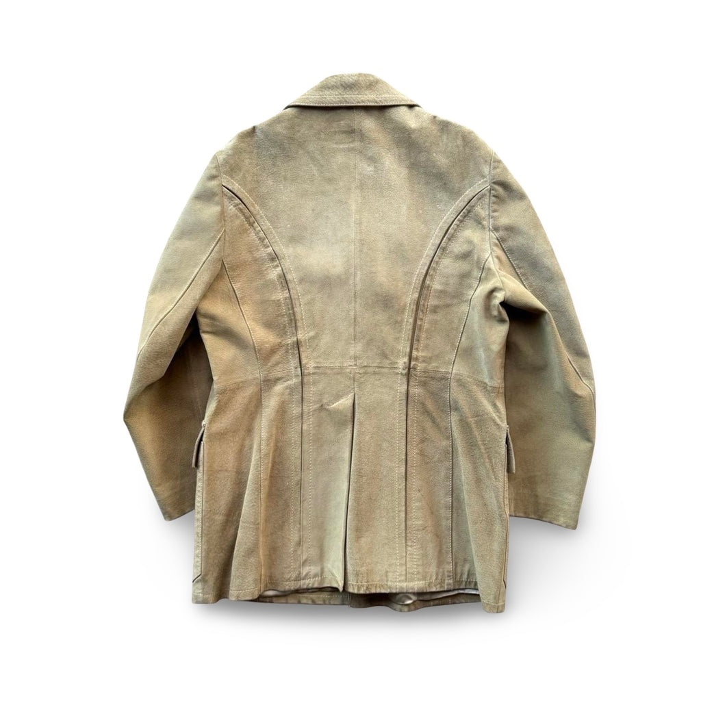 1980s Tan Virany Suede Leather Long Coat