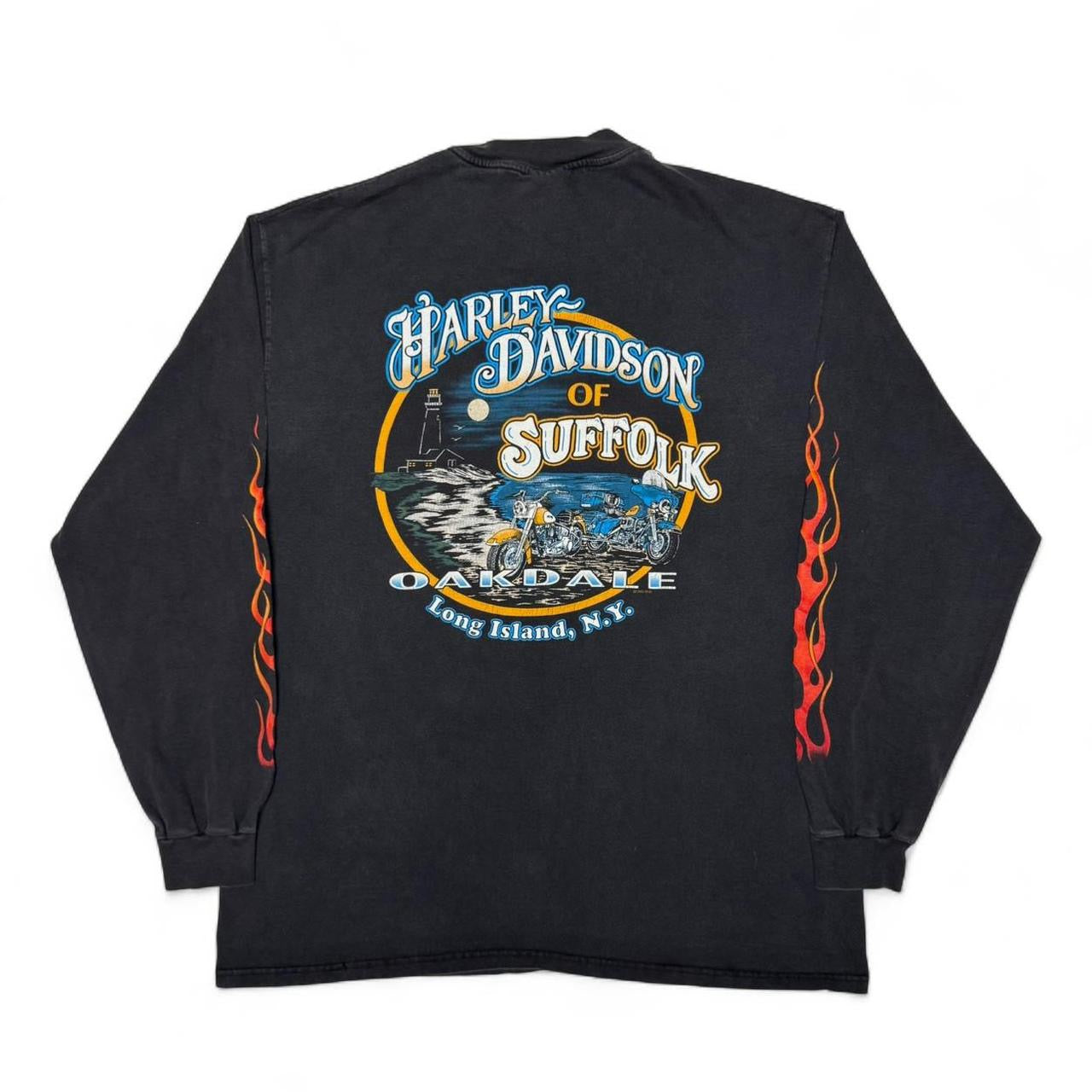 1998 Harley Davidson Screaming Eagle Flame Sleeve Long Sleeve (XL)