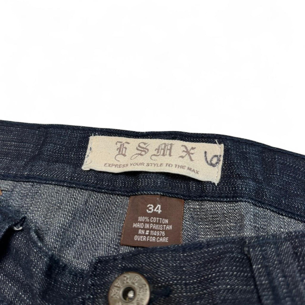 2000s BSMX Baggy Embroidered Jean Shorts (34)