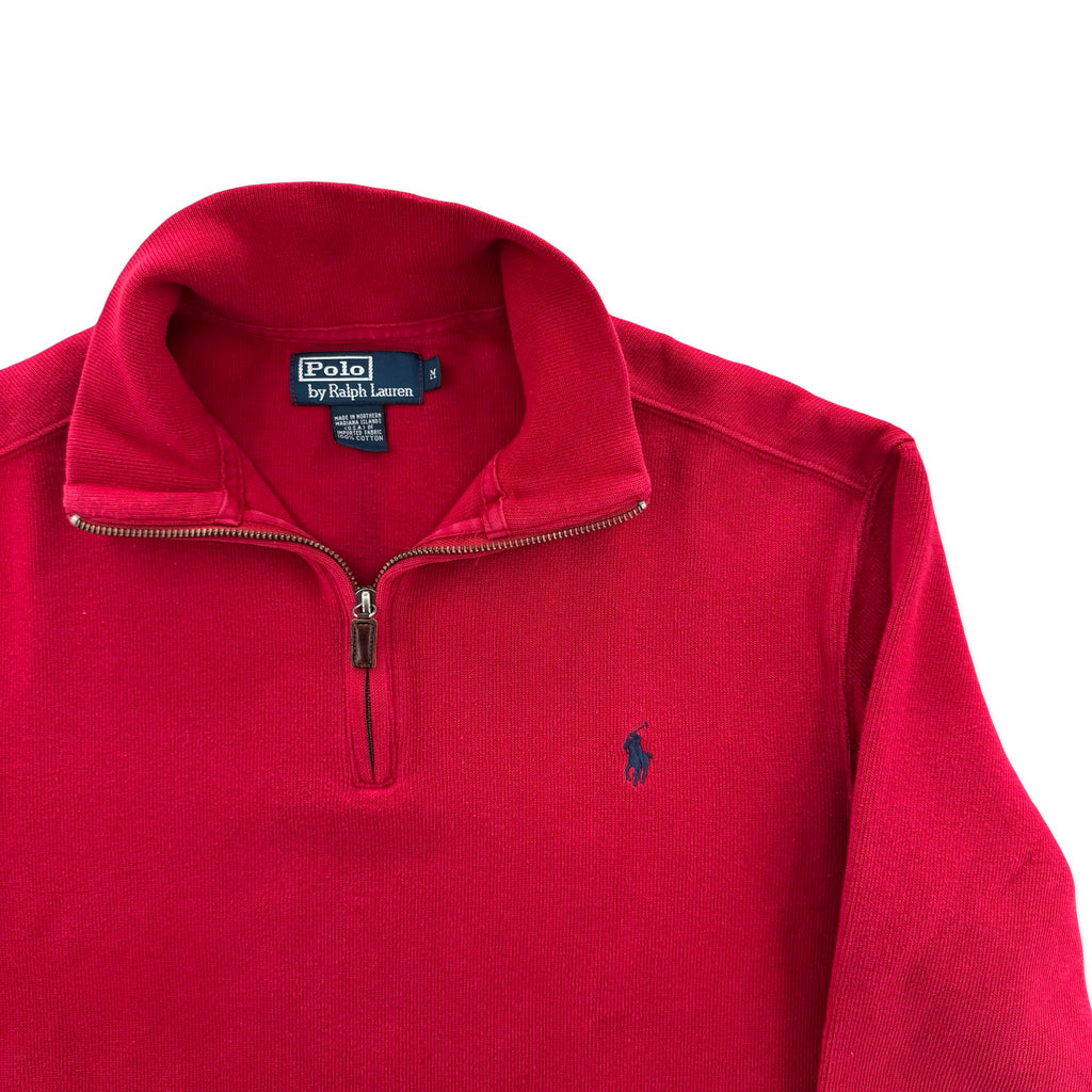 Vintage Red Polo Quarter Zip (M)