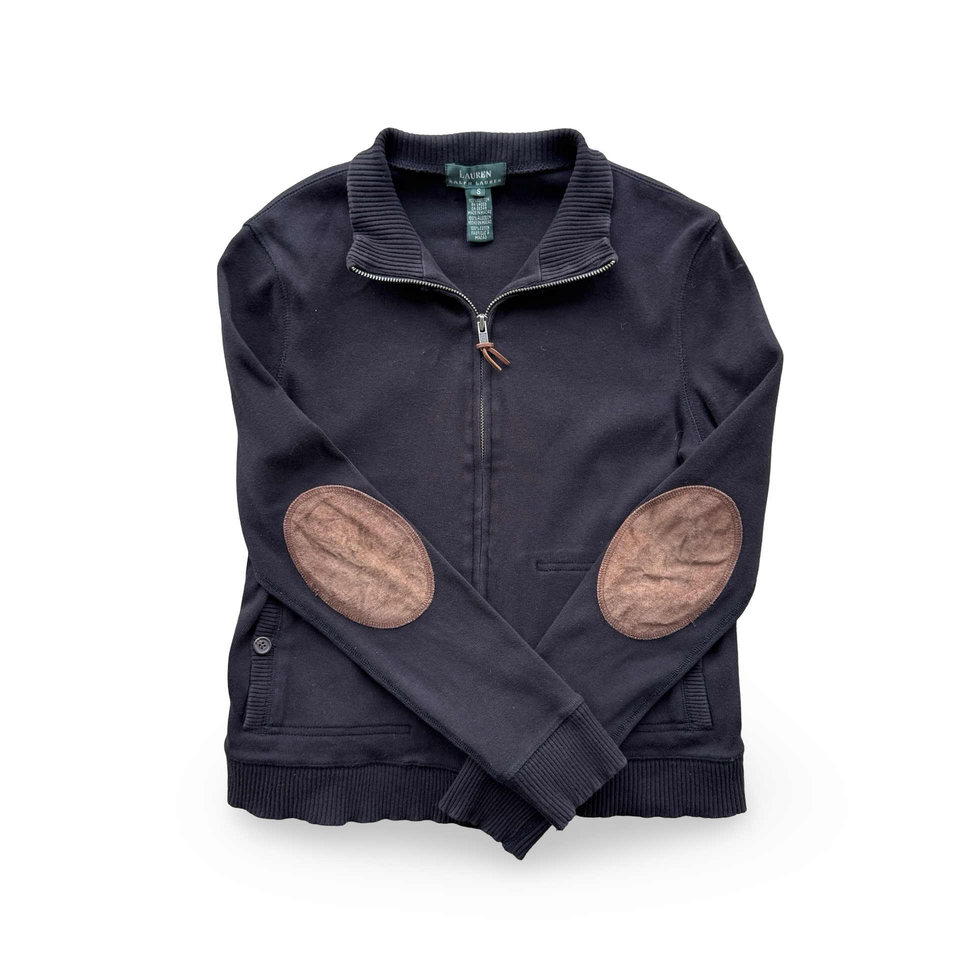 Vintage Lauren RL Black Zip Up (S)