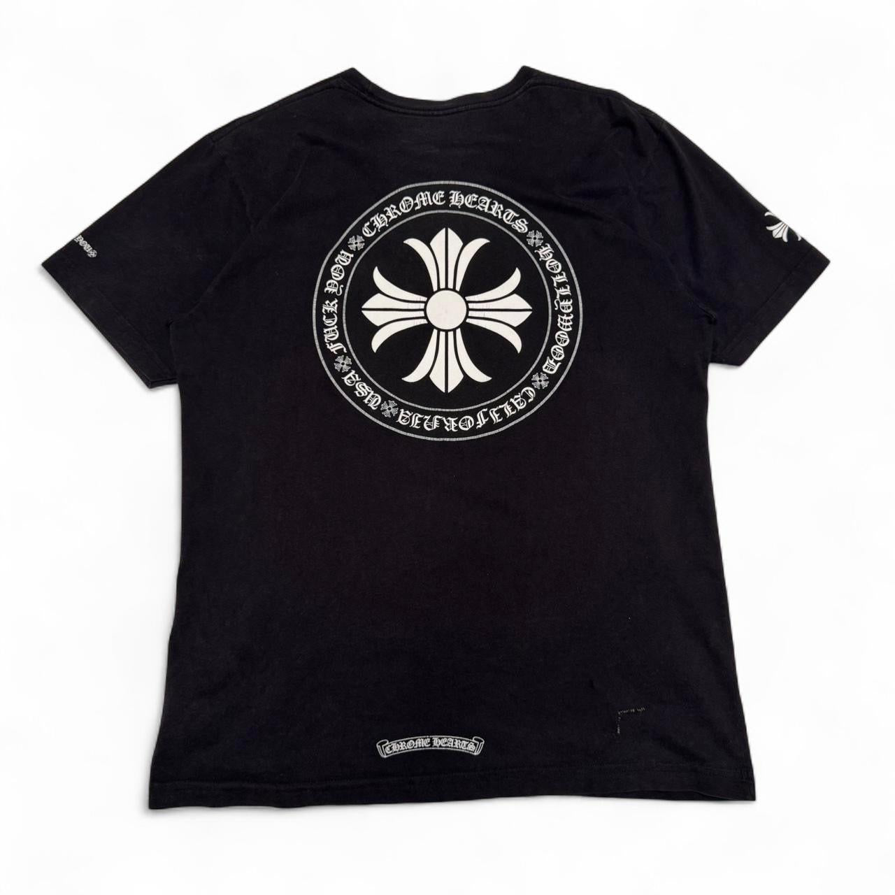 2000s Black & White Chrome Hearts Seal Pocket Tee (L)
