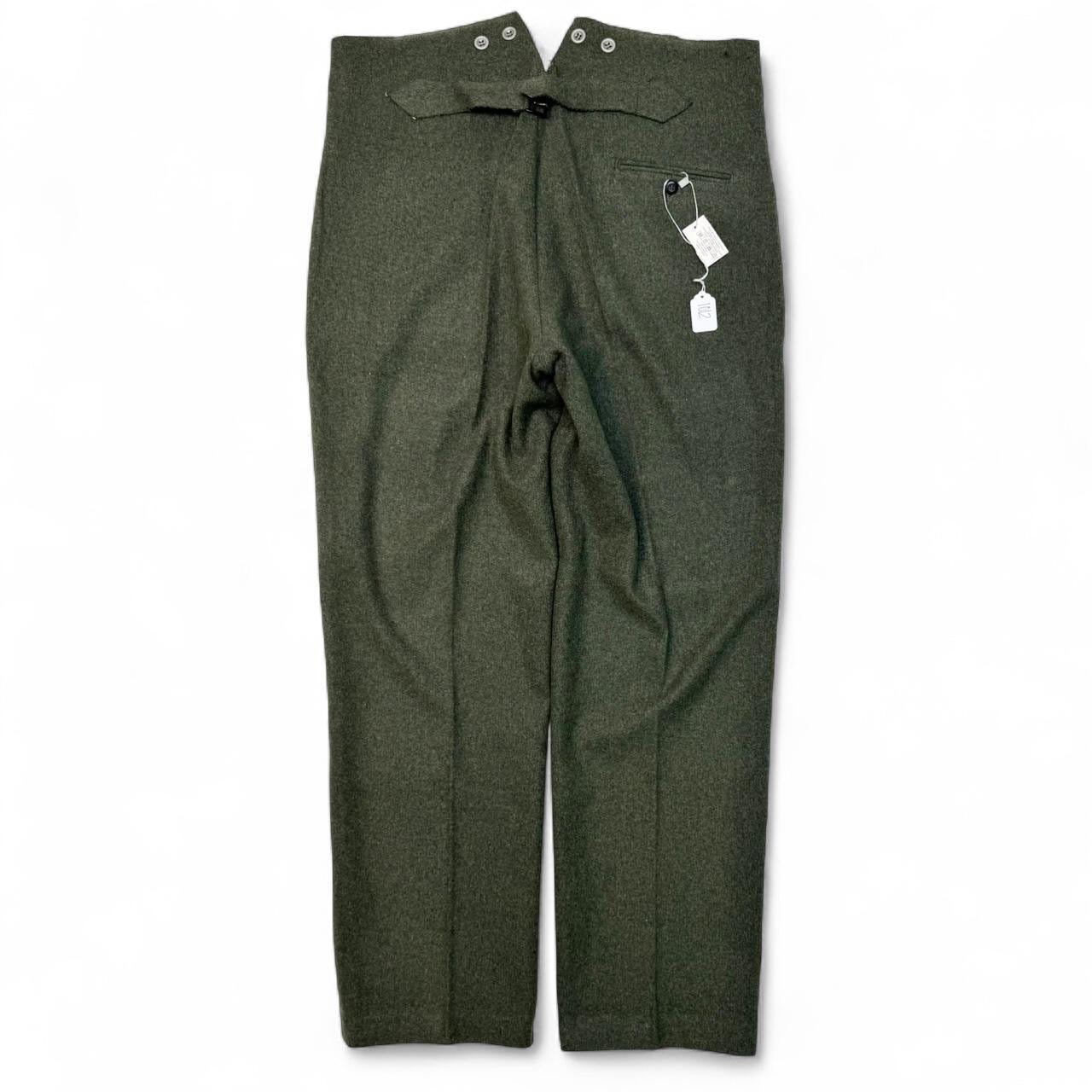 Olive Green Buckle back Wool Pants (38/34x32)