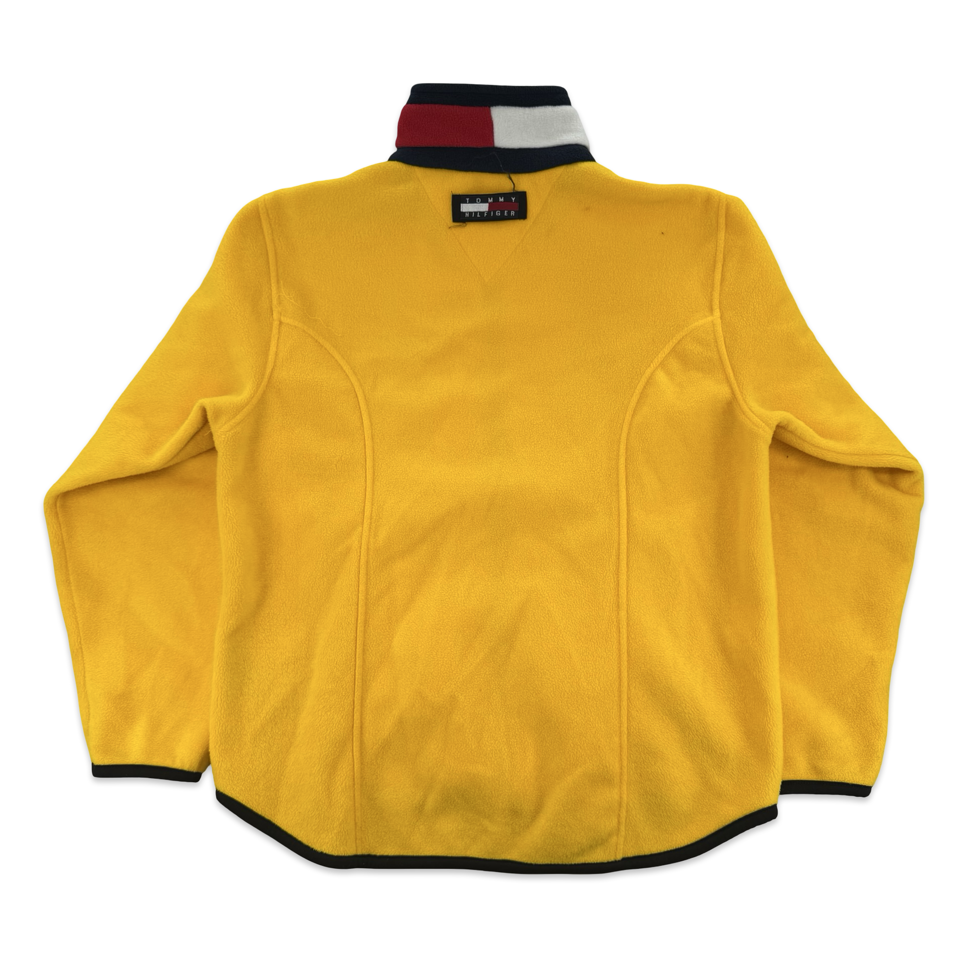 Vintage Yellow Tommy Hilfiger Zip Up Fleece (M)