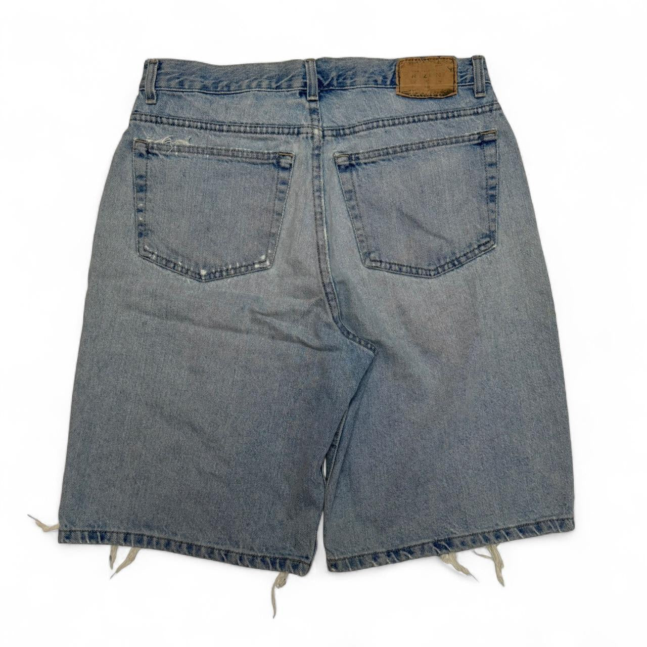 2000s Light Wash Thrashed Arizona Denim Shorts (33)