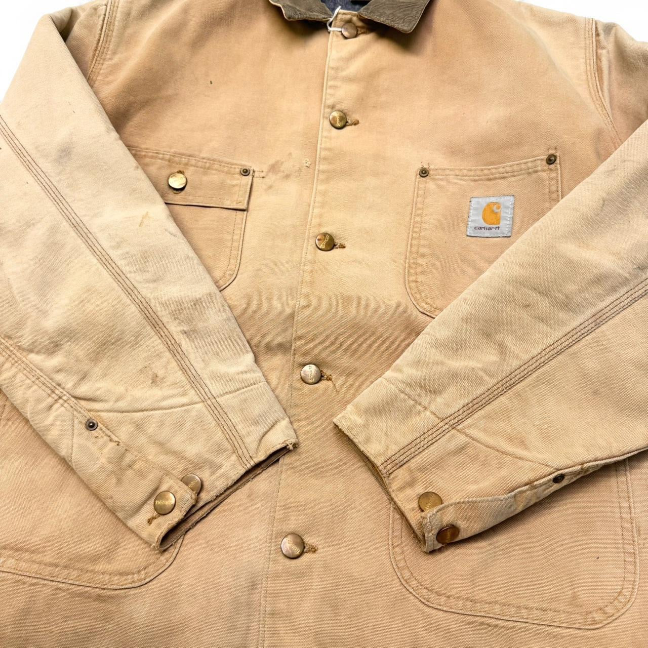 1980s Sand Blanket Lined Carhartt Chore Jacket (40/M)