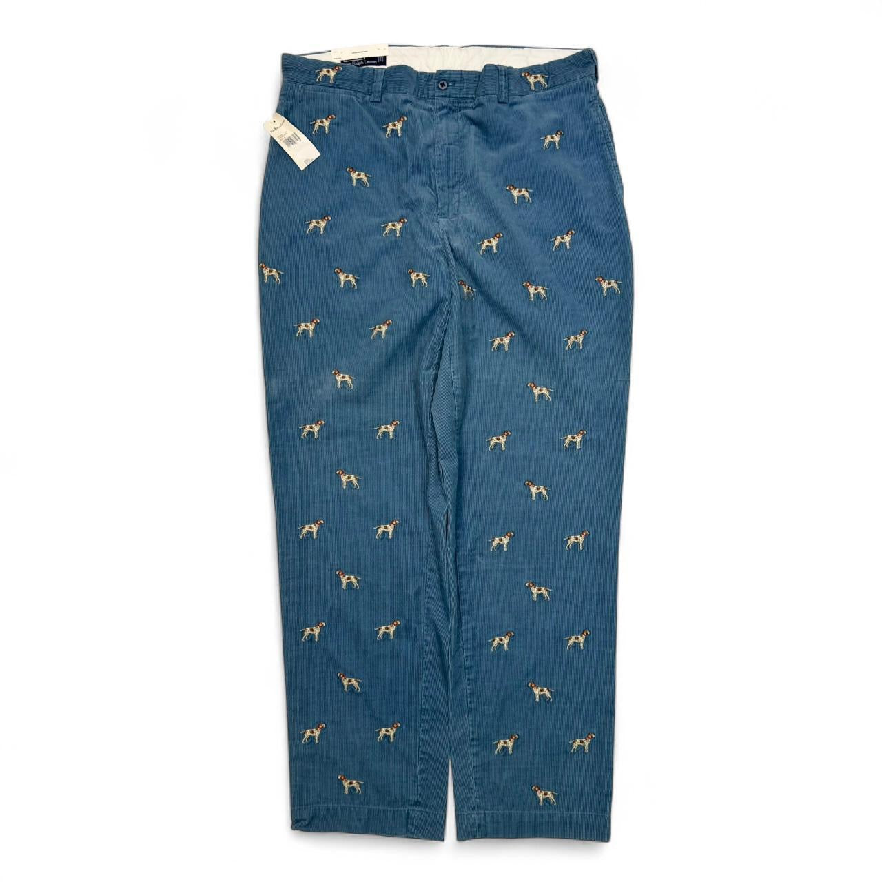 2000s Polo Ralph Lauren Embroidered Corduroy Trousers (38x34)
