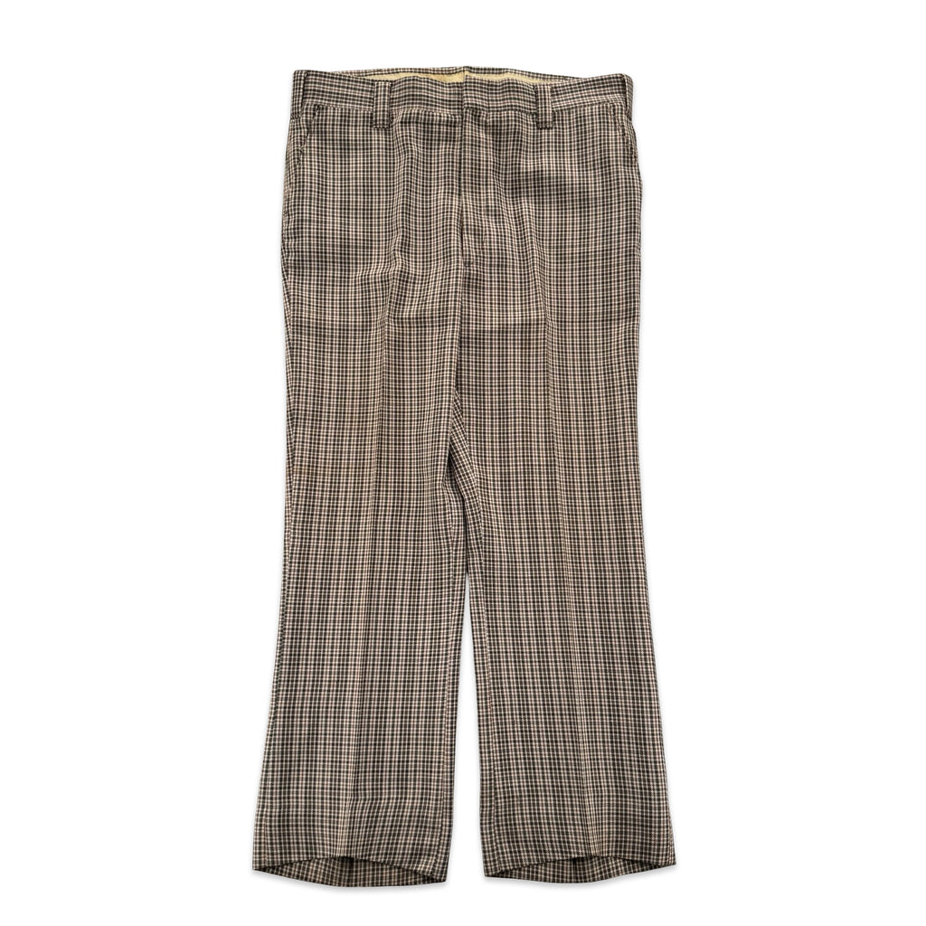 70s Houndstooth Pattern Pants (38x29)