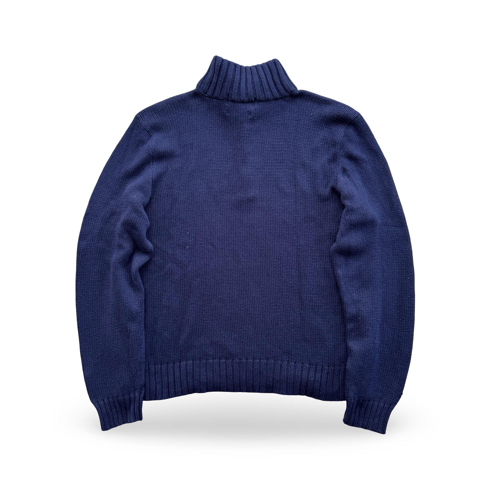 Vintage Navy Ralph Lauren Quarter Zip Knit (XXL)