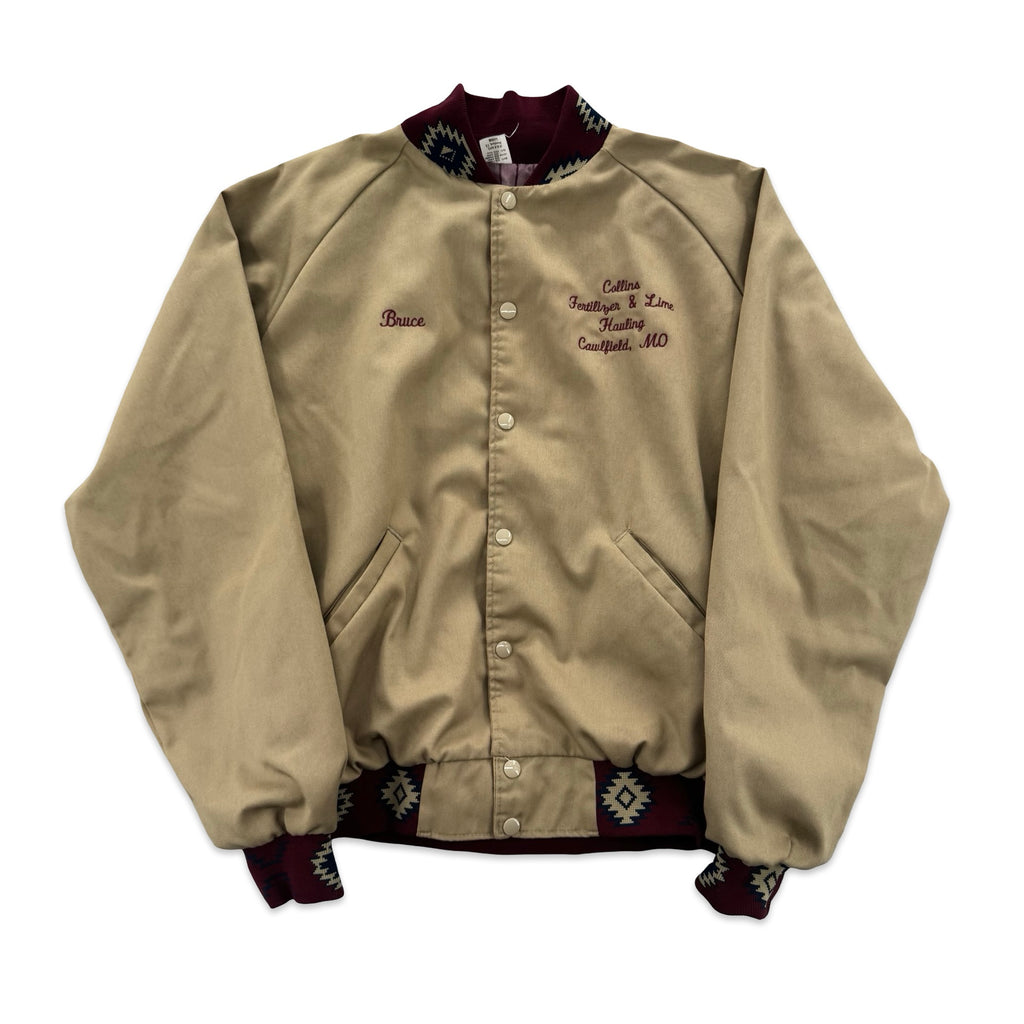 Vintage Western Aztec Bomber Jacket (L)