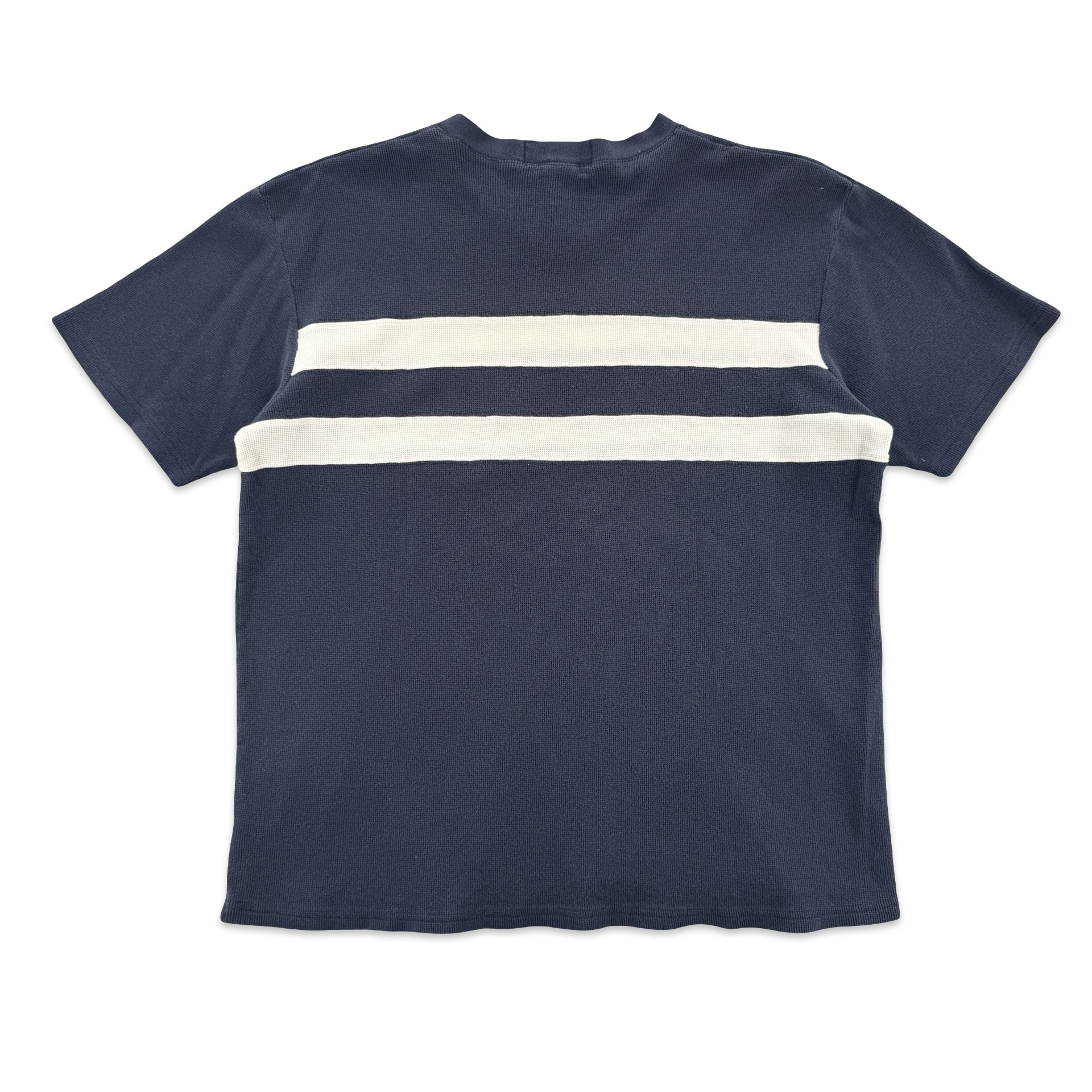 Vintage Navy Polo Sport V-Neck Shirt (L)