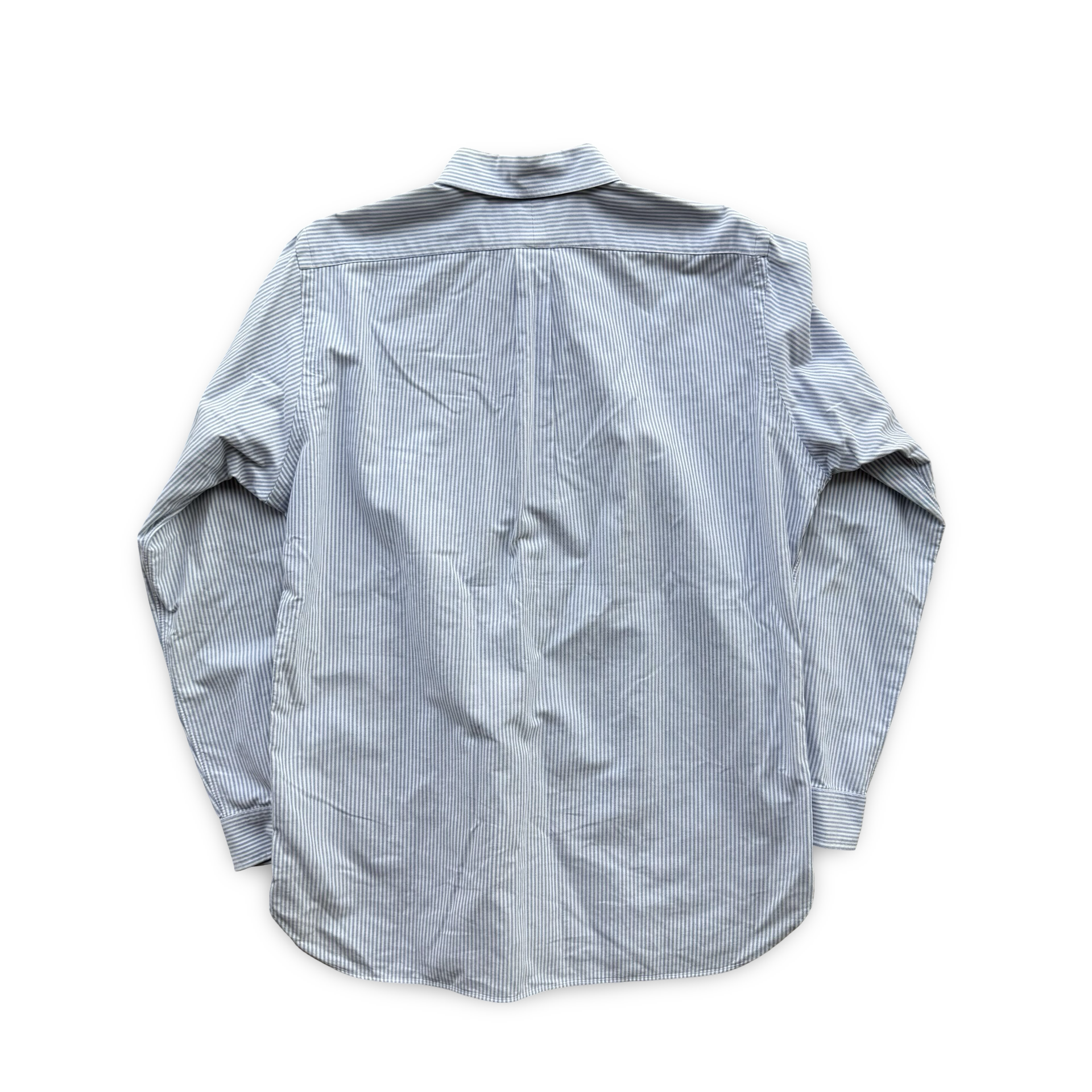 Vintage Blue Striped Button Up Shirt (XL)