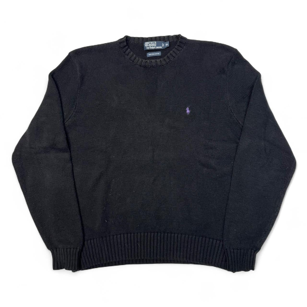 Vintage Purple Pony Polo Ralph Lauren Knit Sweater (XL)