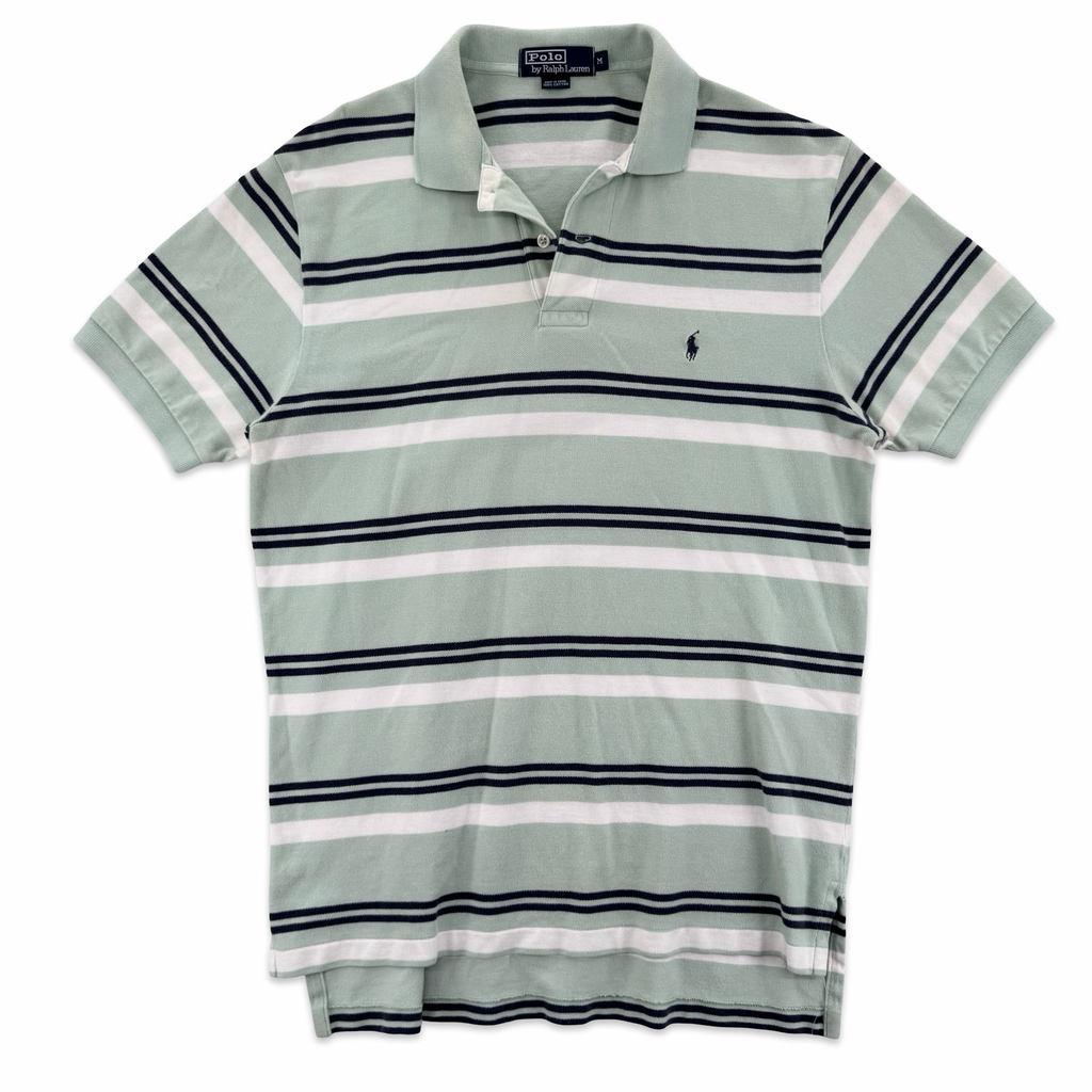 Ralph Lauren Sea Foam Striped Polo (M)
