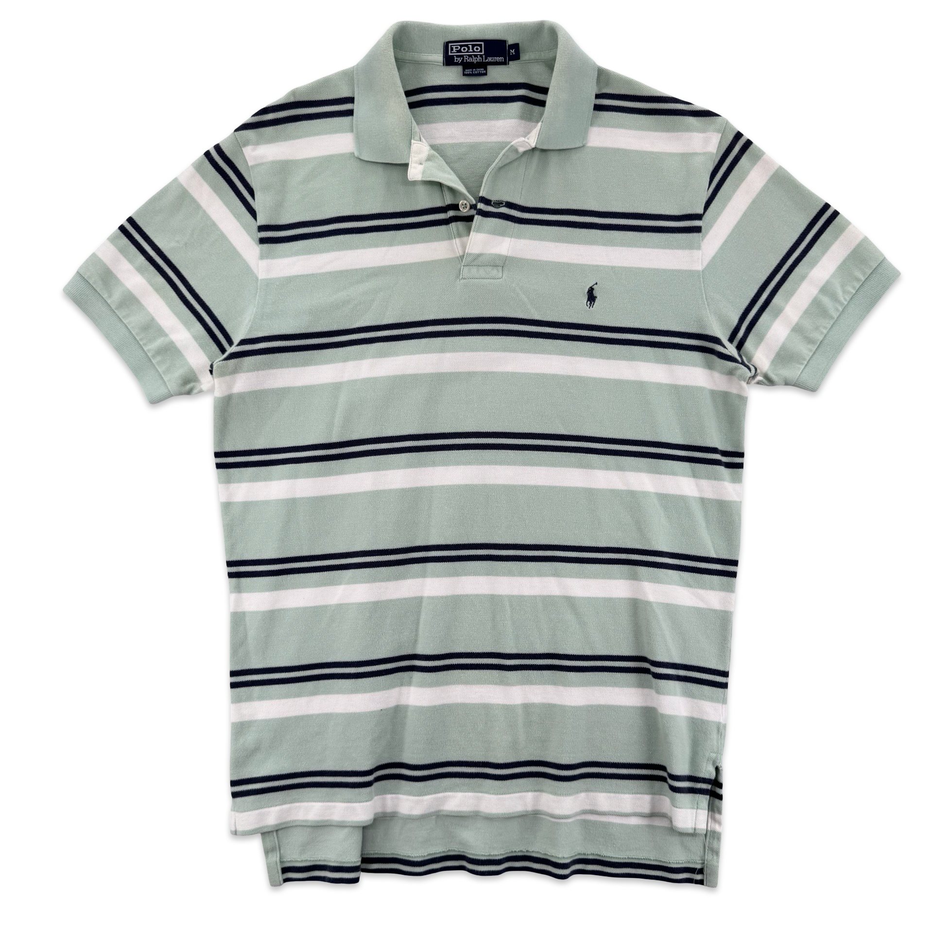 Ralph Lauren Sea Foam Striped Polo (M)