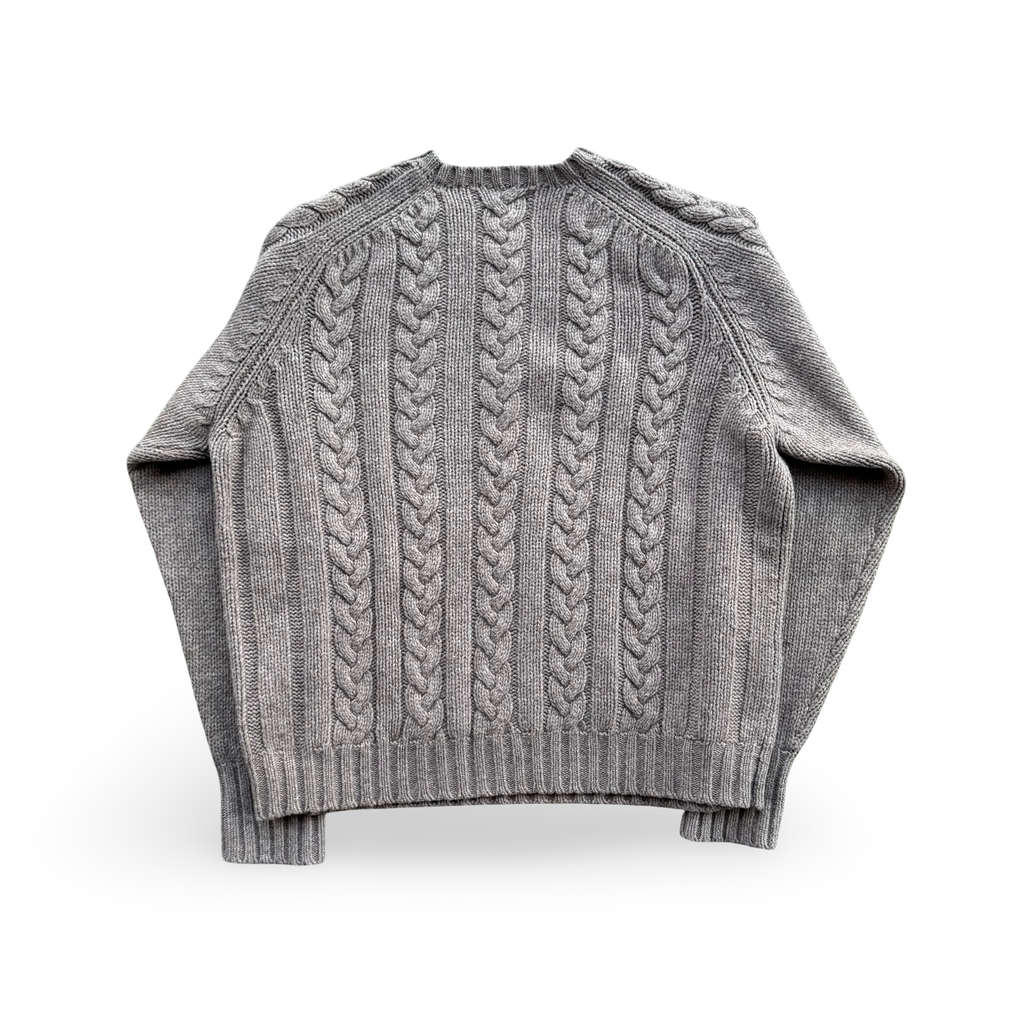 Vintage Ralph Lauren Wool & Linen Cable Knit Sweater (XL)