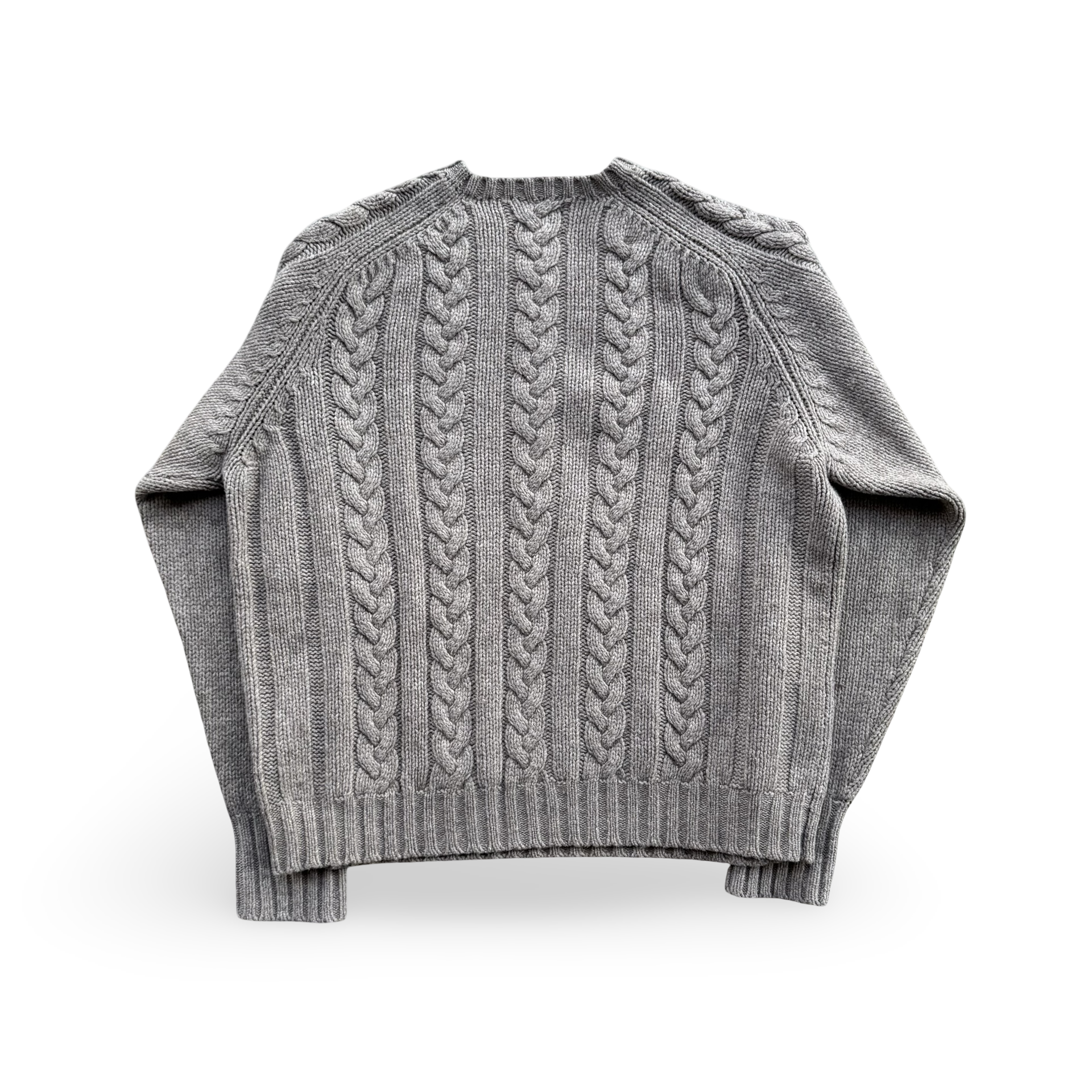 Vintage Ralph Lauren Wool & Linen Cable Knit Sweater (XL)