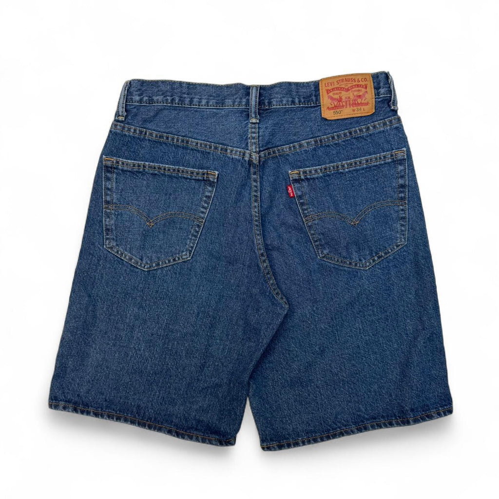 Levis 550 Dark Wash Denim Shorts (34)