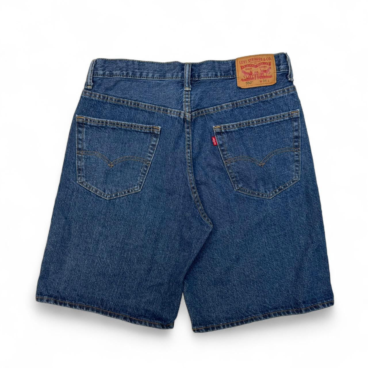 Levis 550 Dark Wash Denim Shorts (34)