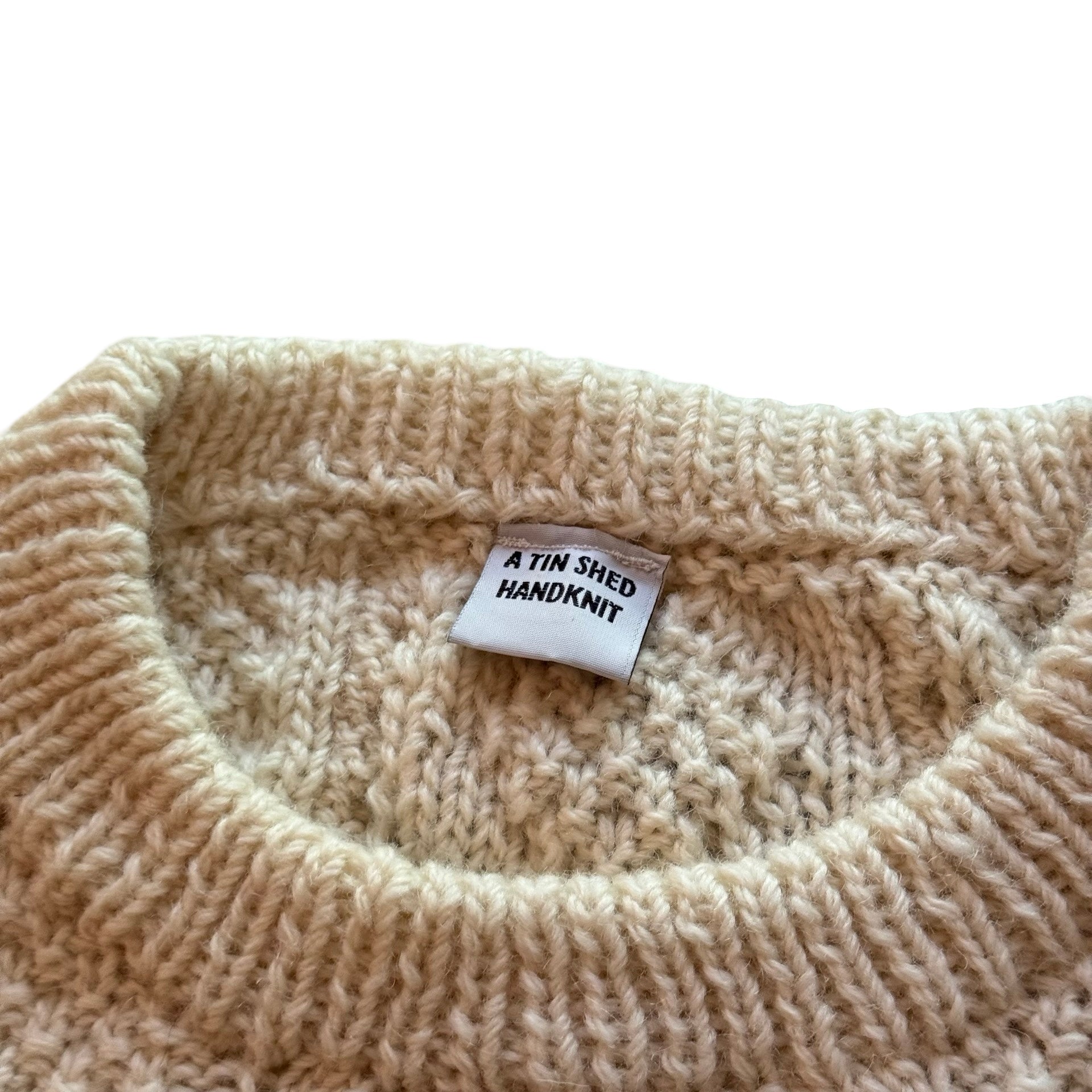 A Tin Shed Handknit Cable Knit Sweater (L)