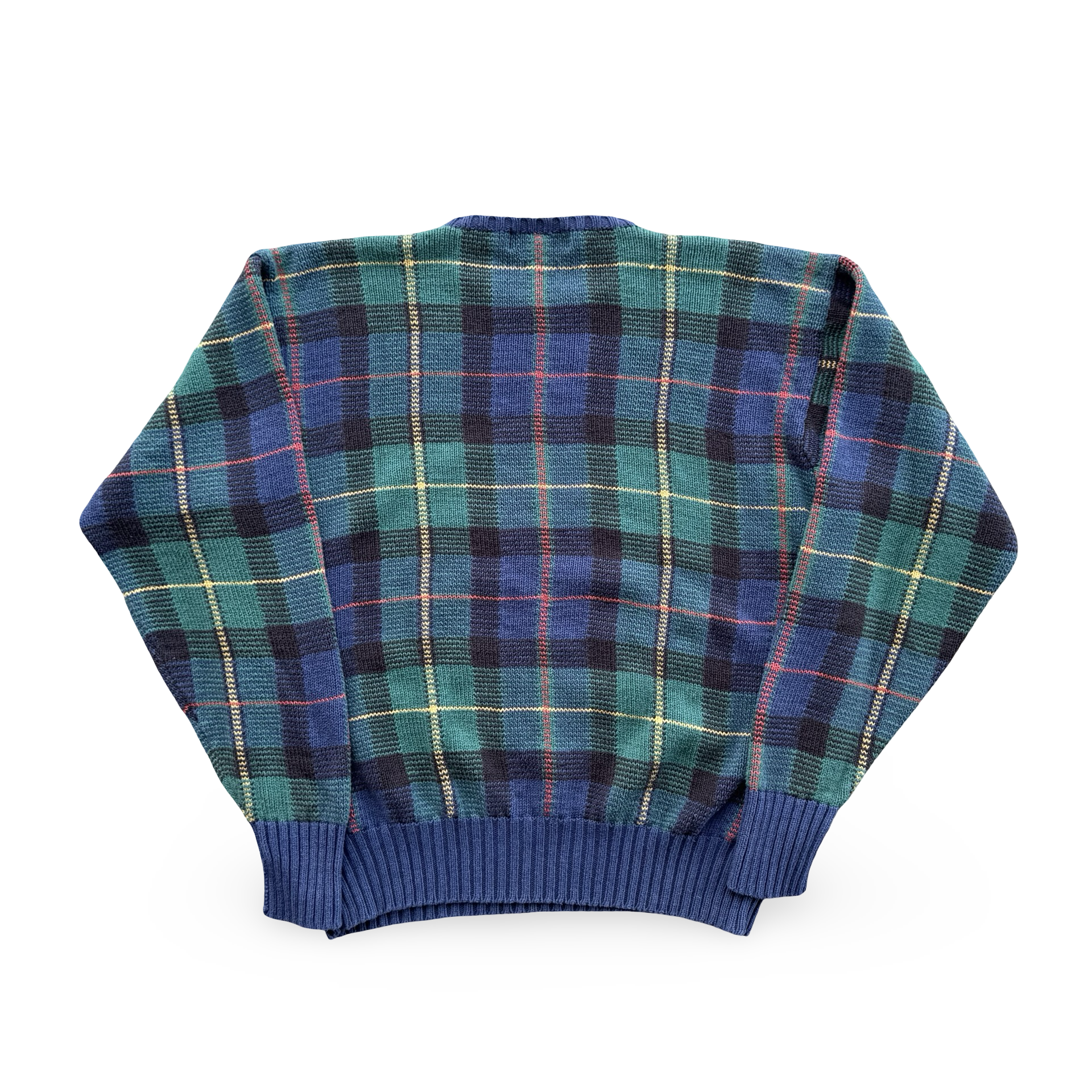 Vintage Ralph Lauren Plaid Knit Sweater (XL)