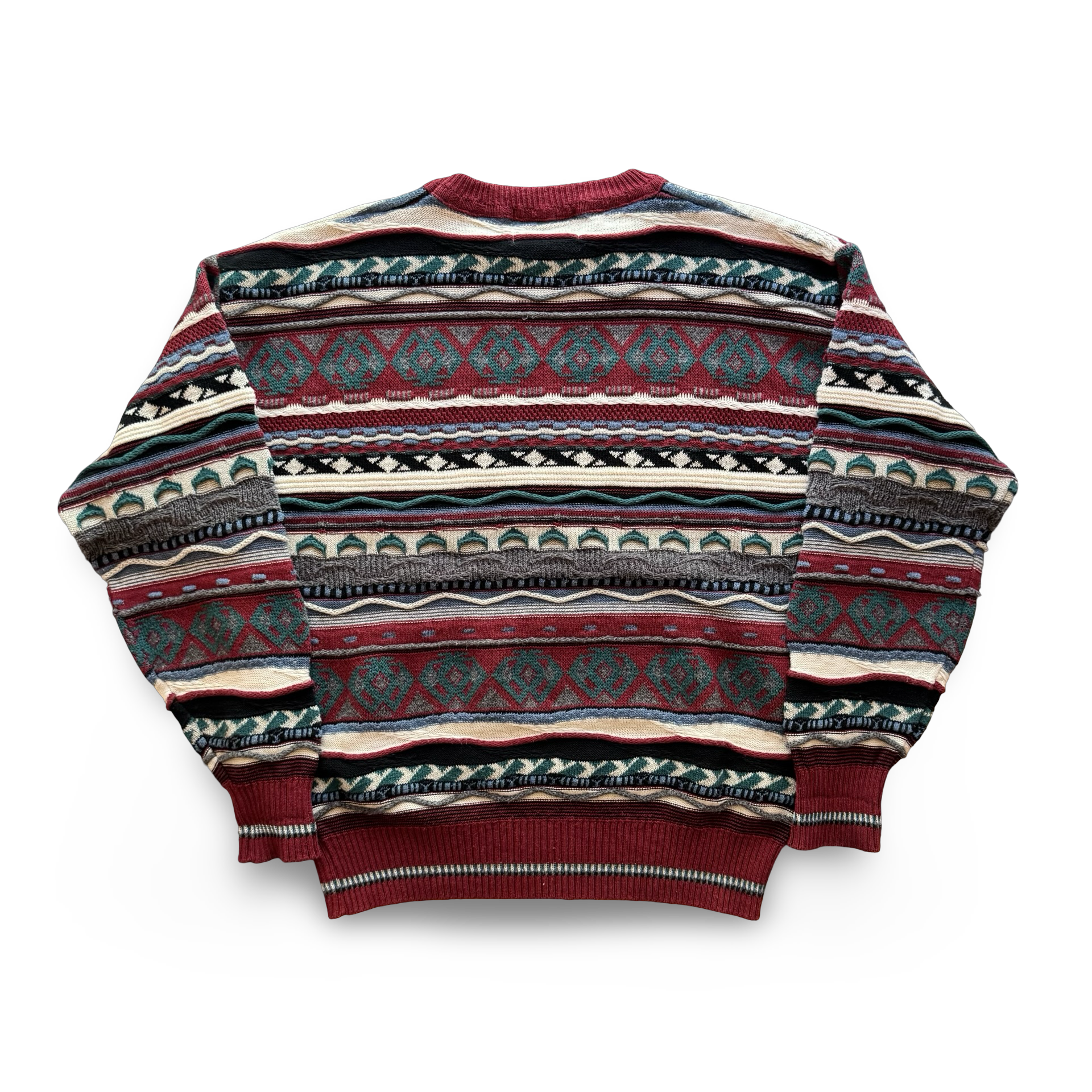 90s J.T. Beckett 3D Knit Sweater (L)