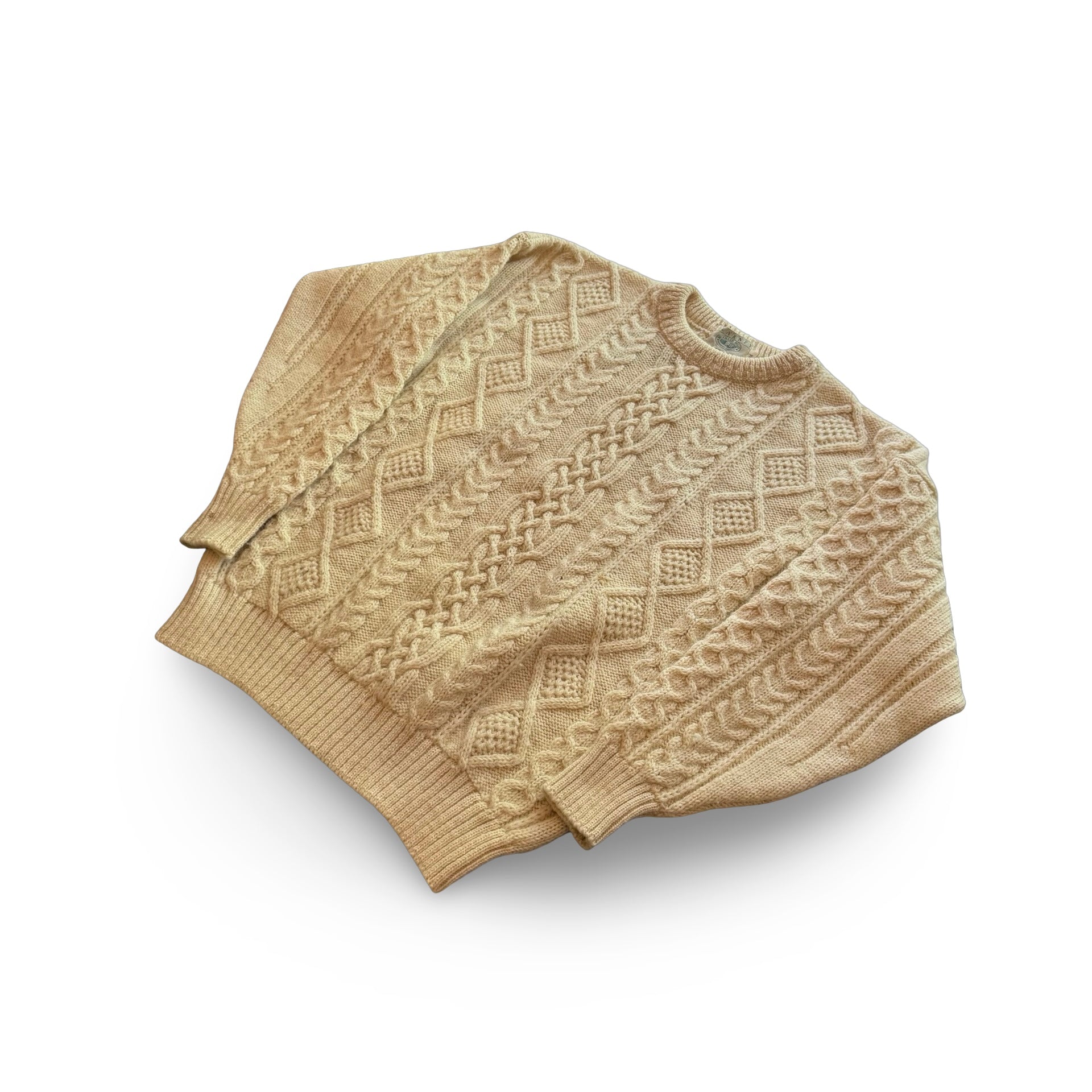 90s Blarney Cable Knit Sweater (M)