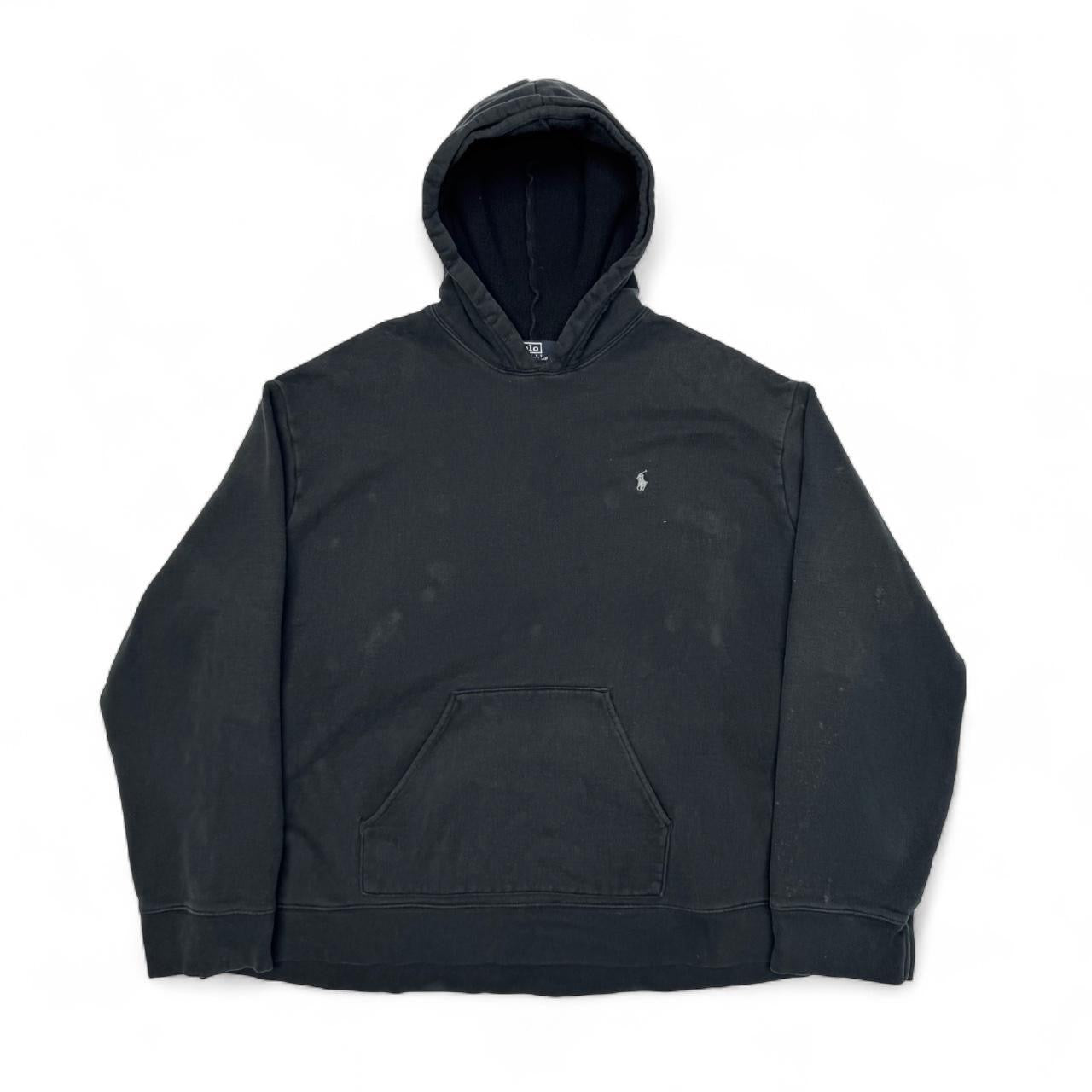 Vintage Black Polo Ralph Lauren Hoodie (XXl)