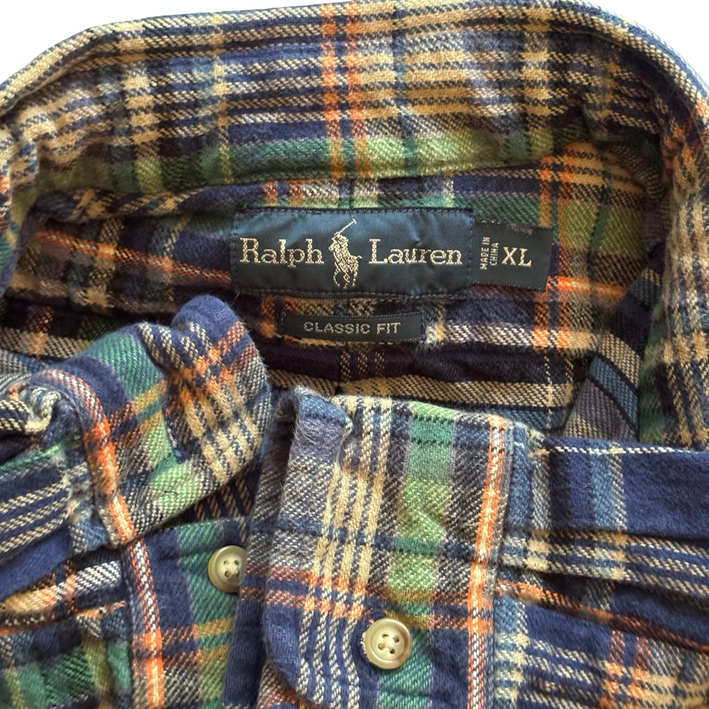 90s Polo Ralph Lauren Flannel Shirt (XL)