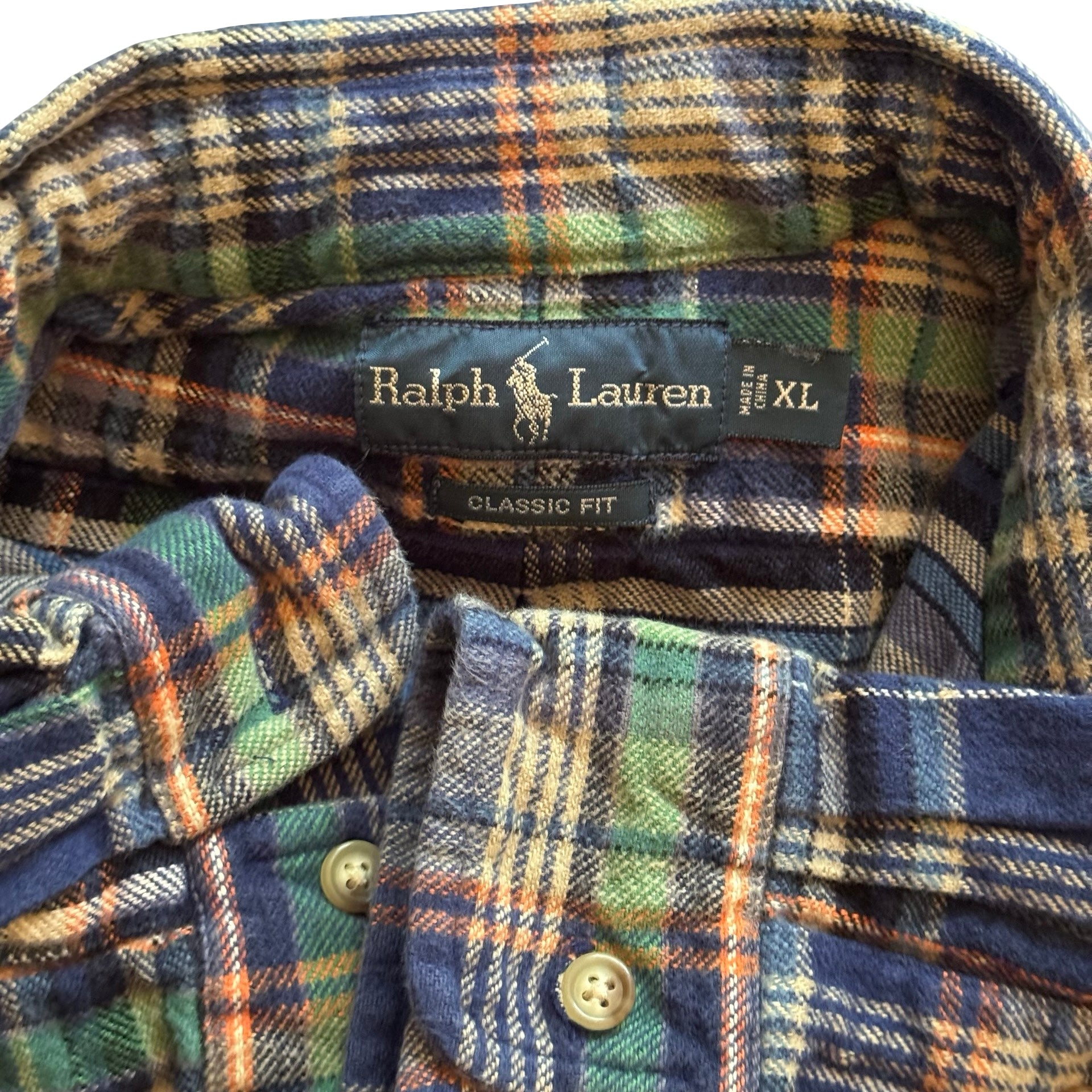 90s Polo Ralph Lauren Flannel Shirt (XL)