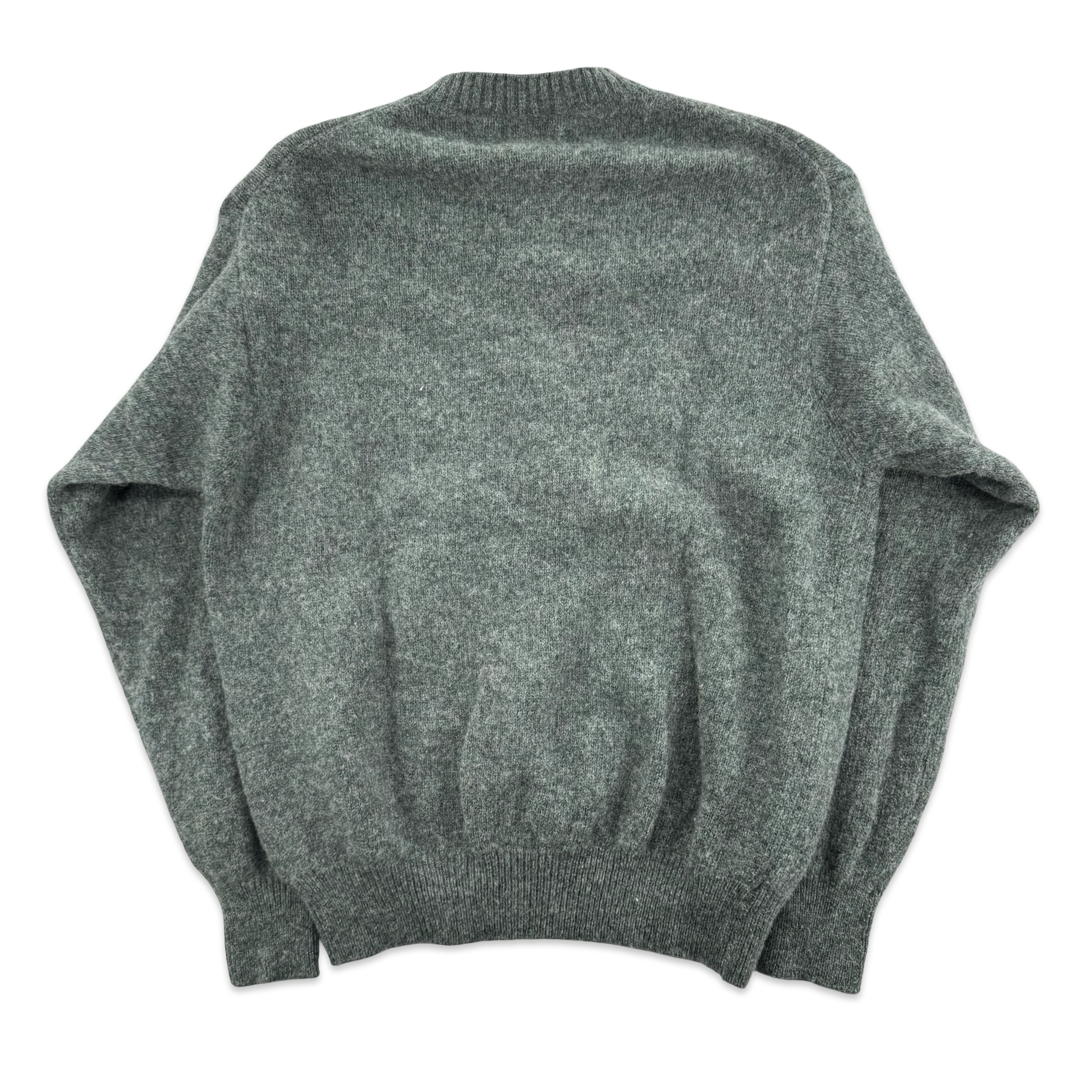 Vintage Forest Green Shetland Wool Sweater (S)