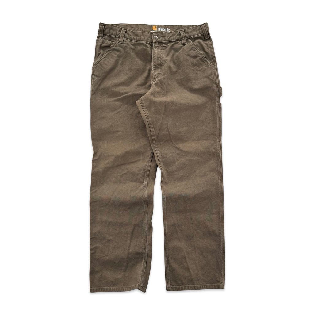 Brown Relaxed Fit Carhartt Carpenter Pants (35x31)