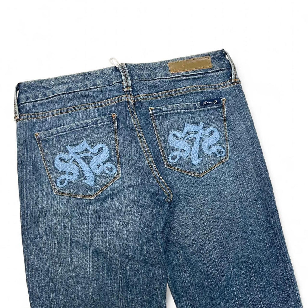 2000’s Embroidered Seven 7 Low Rise Jeans (28)