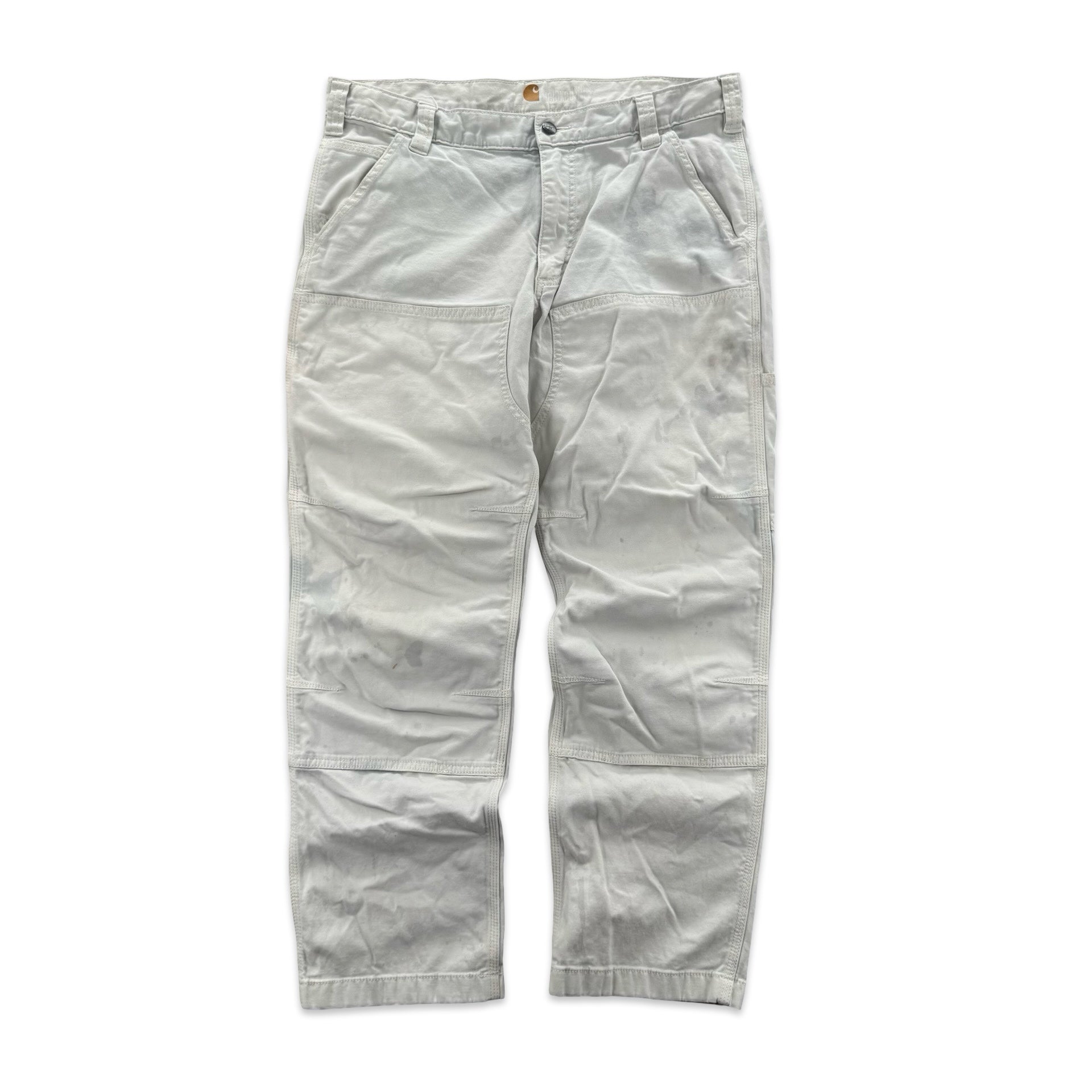 White Carhartt Double Knee Pants (36x28)