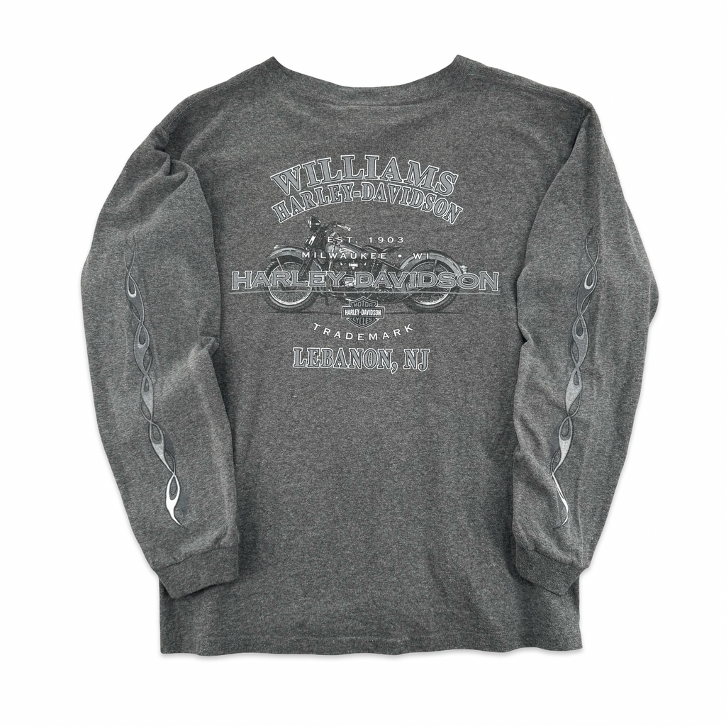 Grey Harley Davidson Flame Long Sleeve (L)