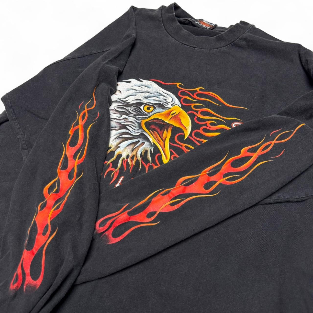 1998 Harley Davidson Screaming Eagle Flame Sleeve Long Sleeve (XL)
