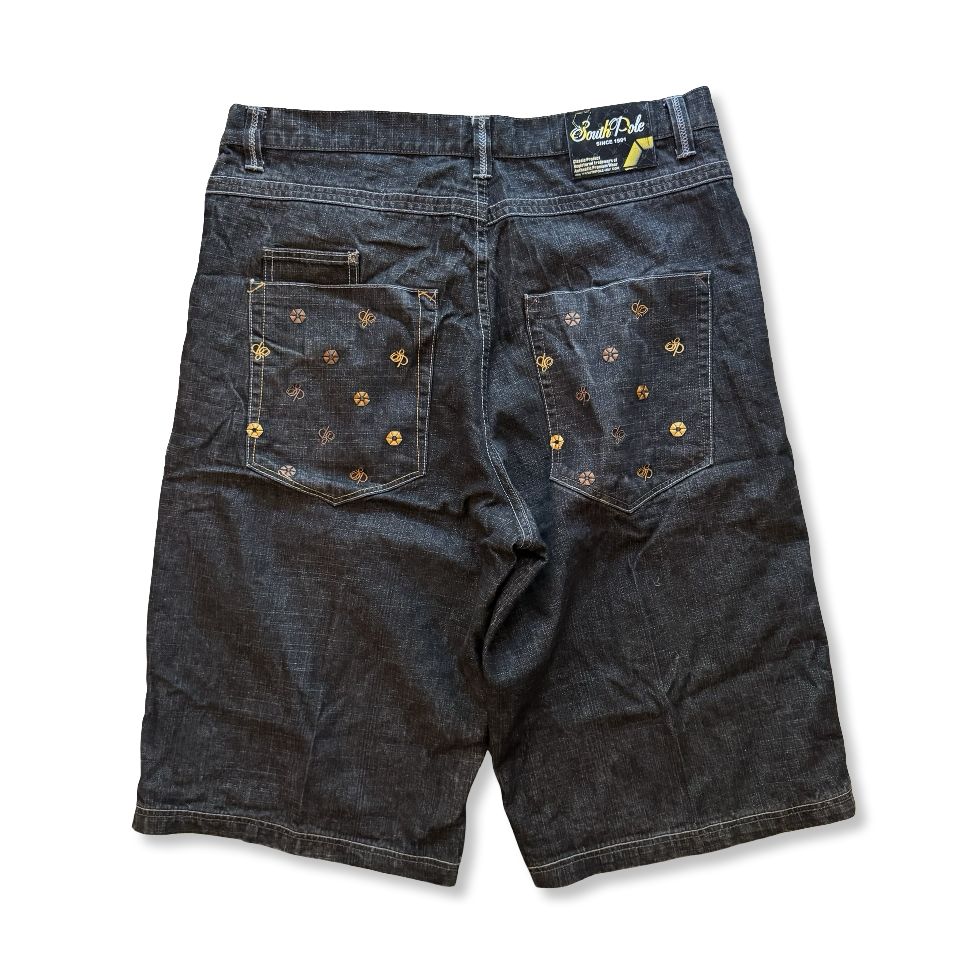 2000s Embroidered Southpole Jorts (42)
