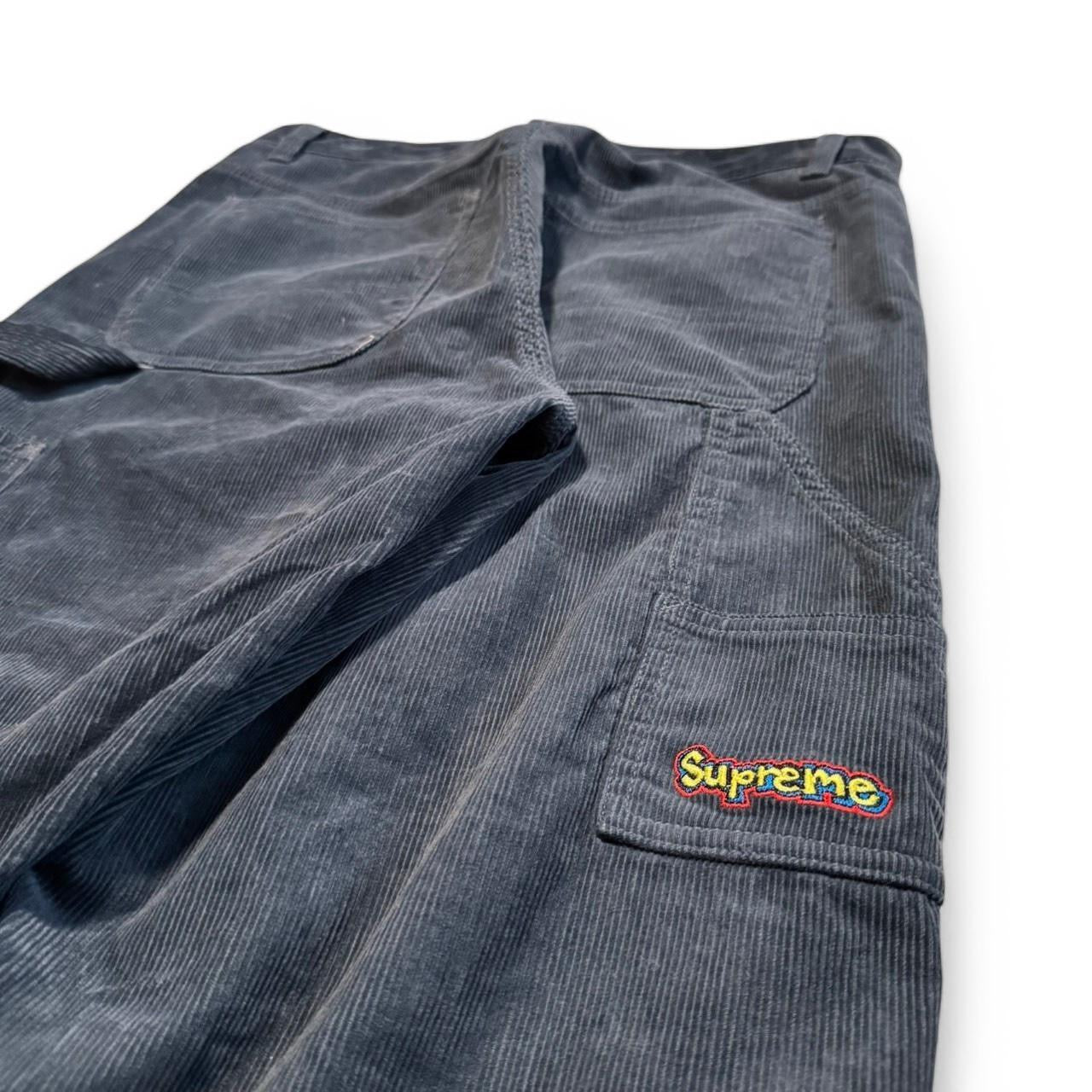 FW18 Supreme Mark Gonzales Gonz Corduroy Painters Pants Slate Blue (30x30)